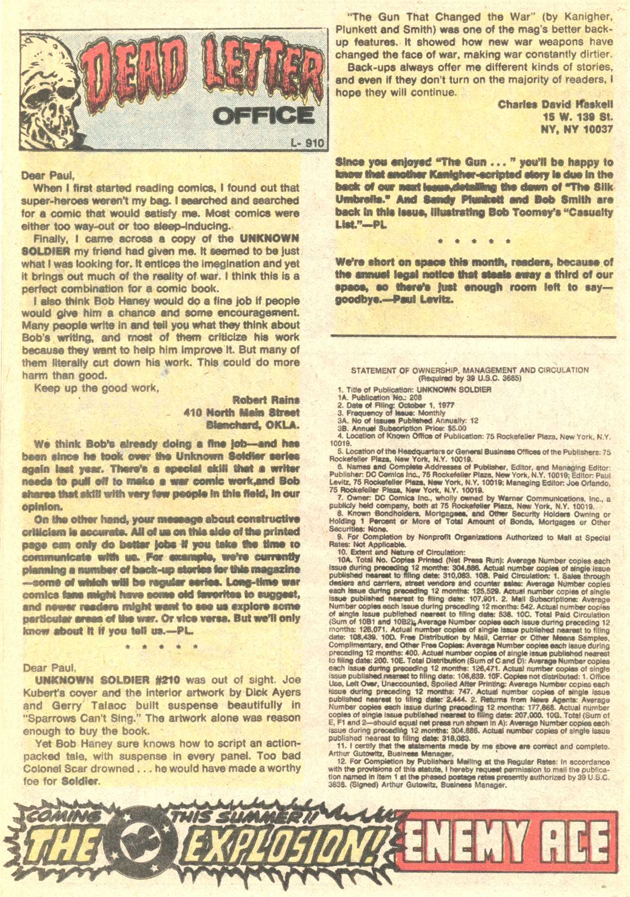 Read online Unknown Soldier (1977) comic -  Issue #215 - 19