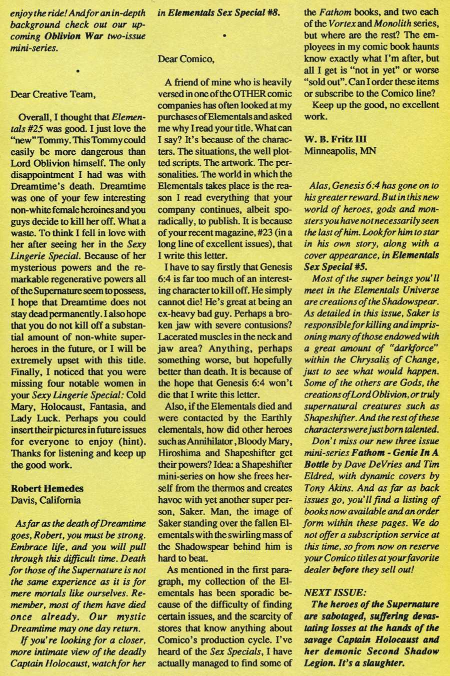 Read online Elementals (1989) comic -  Issue #26 - 28