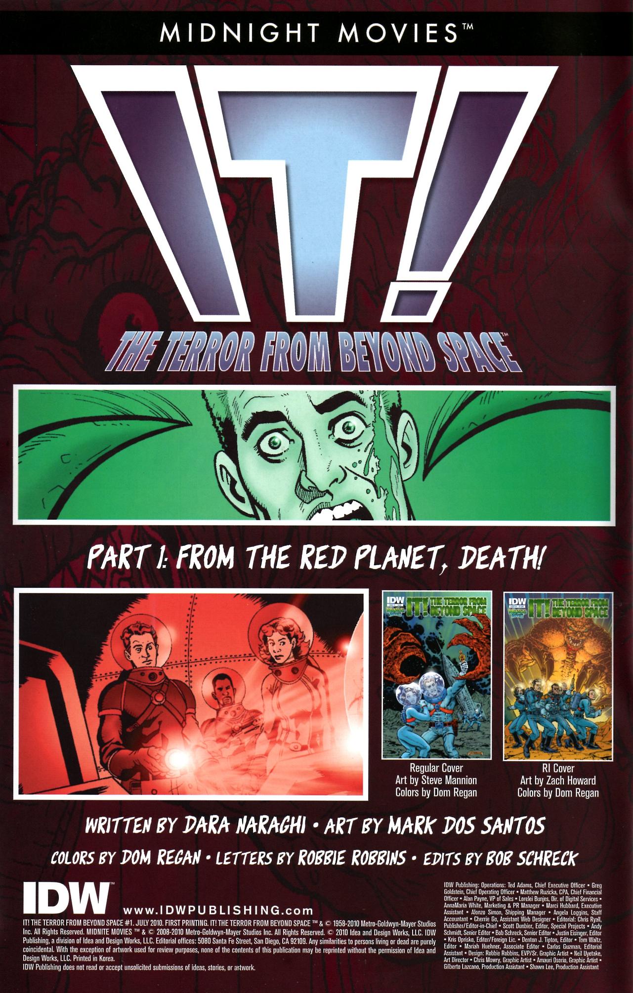 Read online IT! The Terror From Beyond Space comic -  Issue #1 - 2