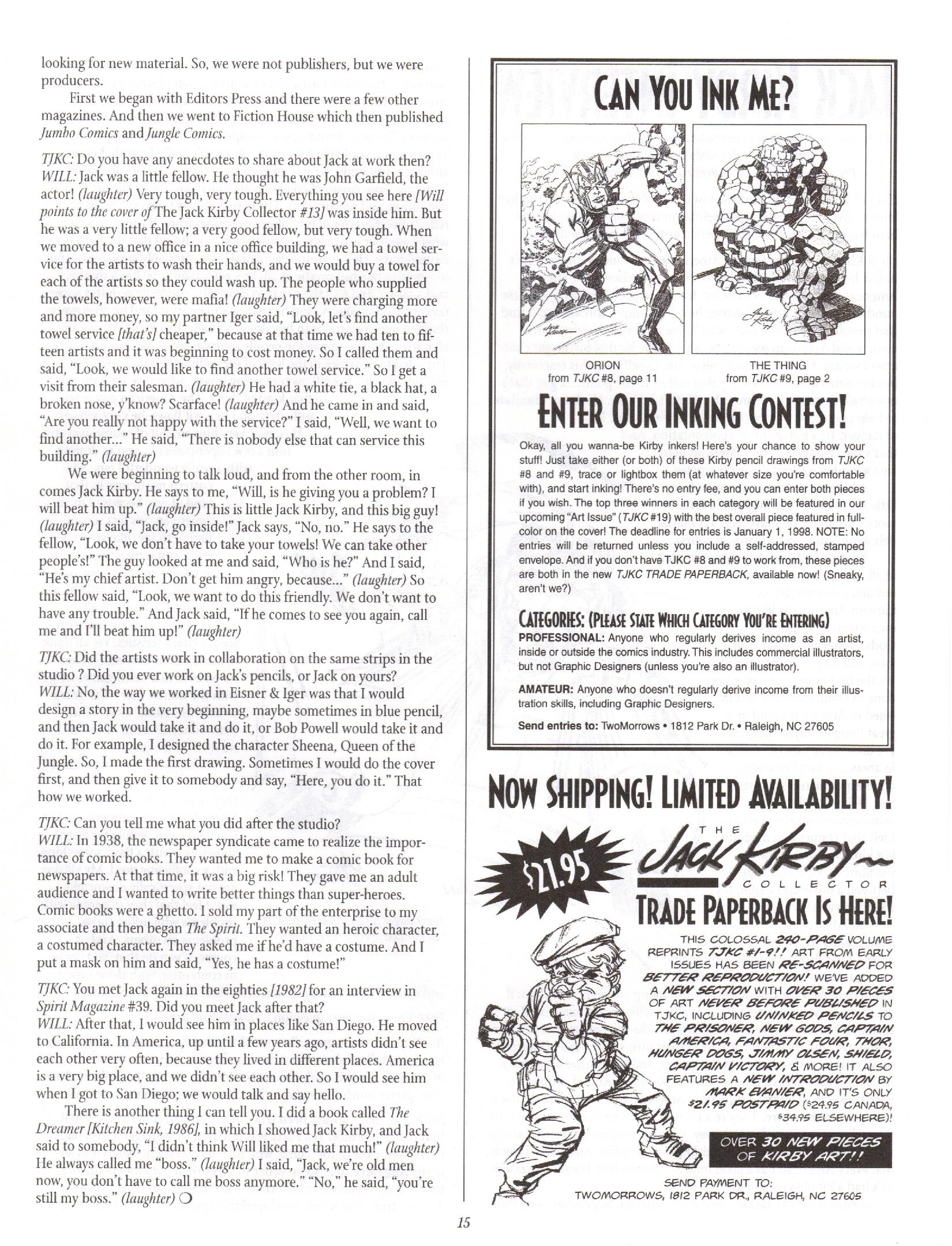 Read online The Jack Kirby Collector comic -  Issue #16 - 15