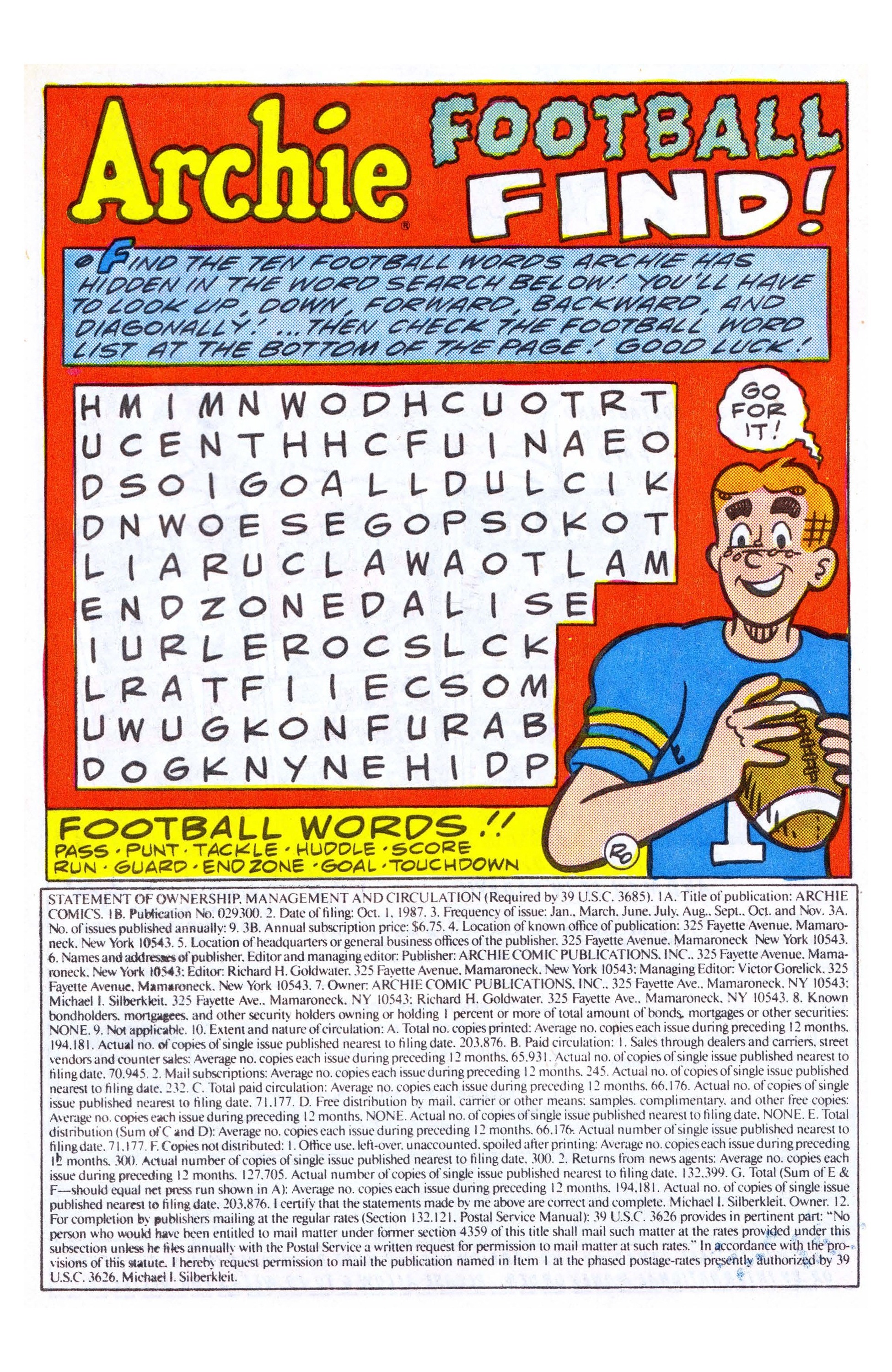 Read online Archie (1960) comic -  Issue #356 - 21