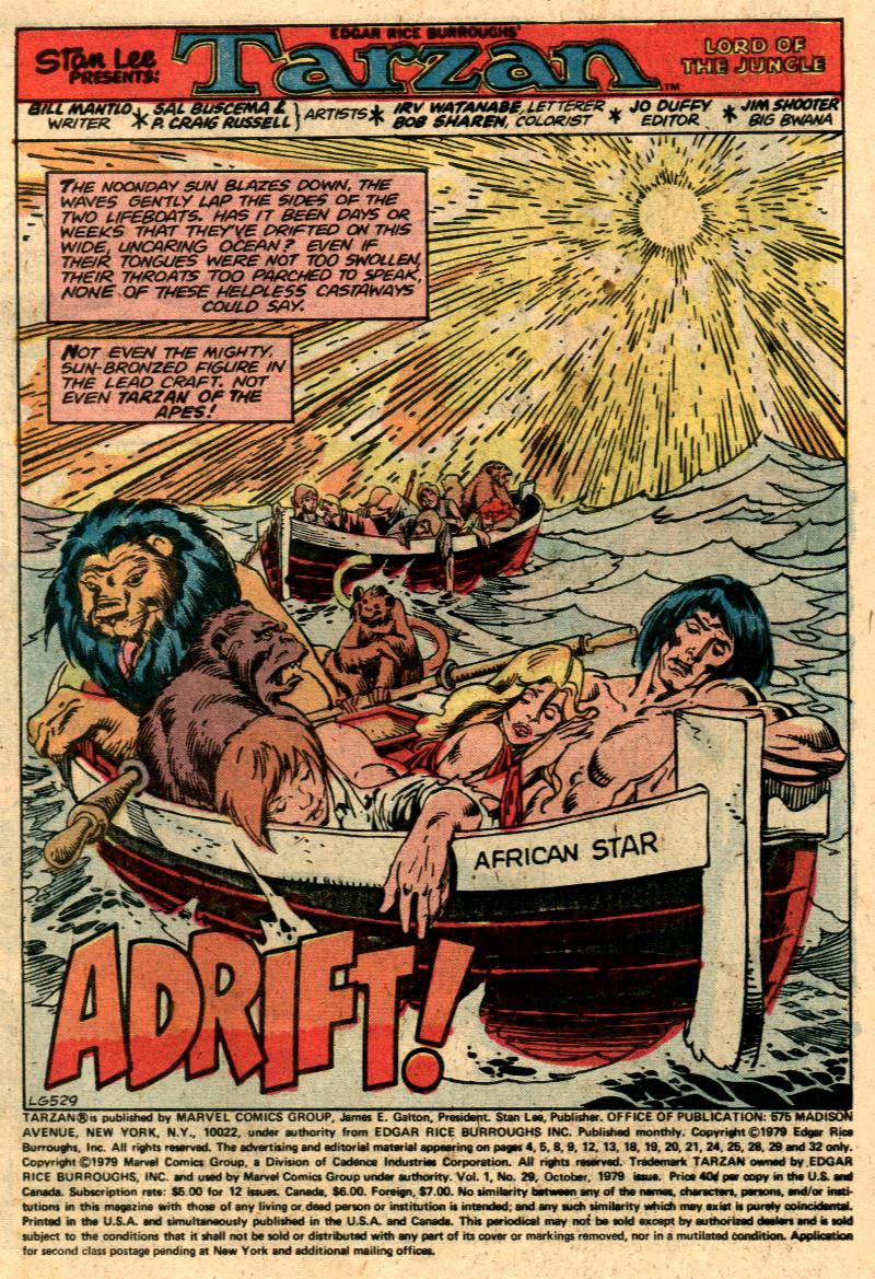 Read online Tarzan (1977) comic -  Issue #29 - 2