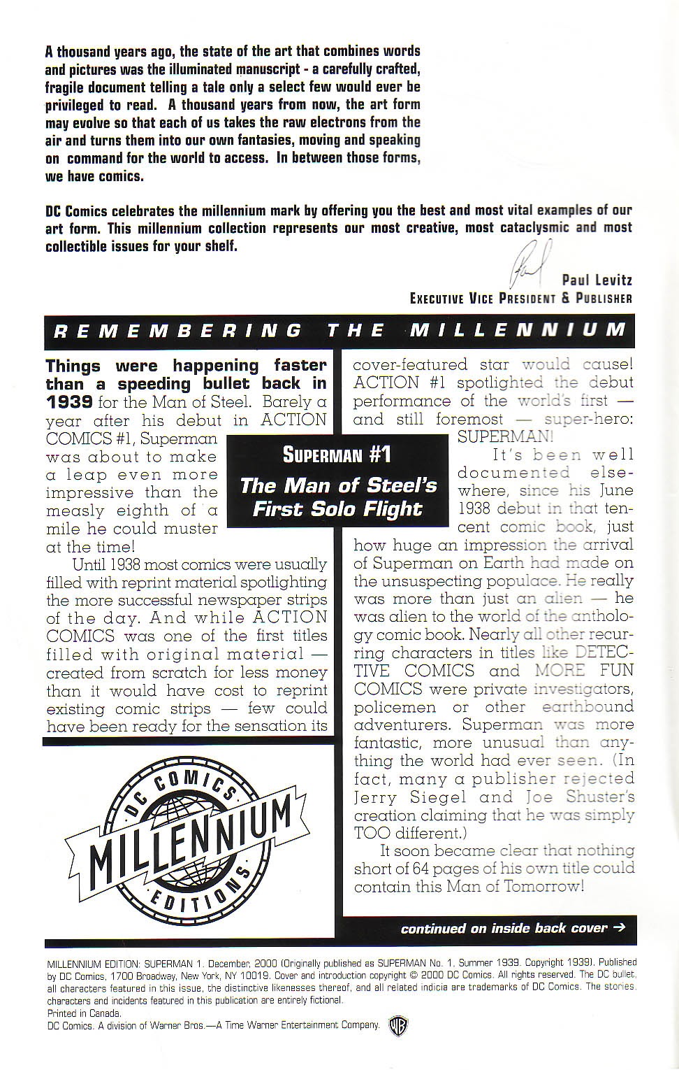 Read online Millennium Edition: Superman 1 comic -  Issue # Full - 2