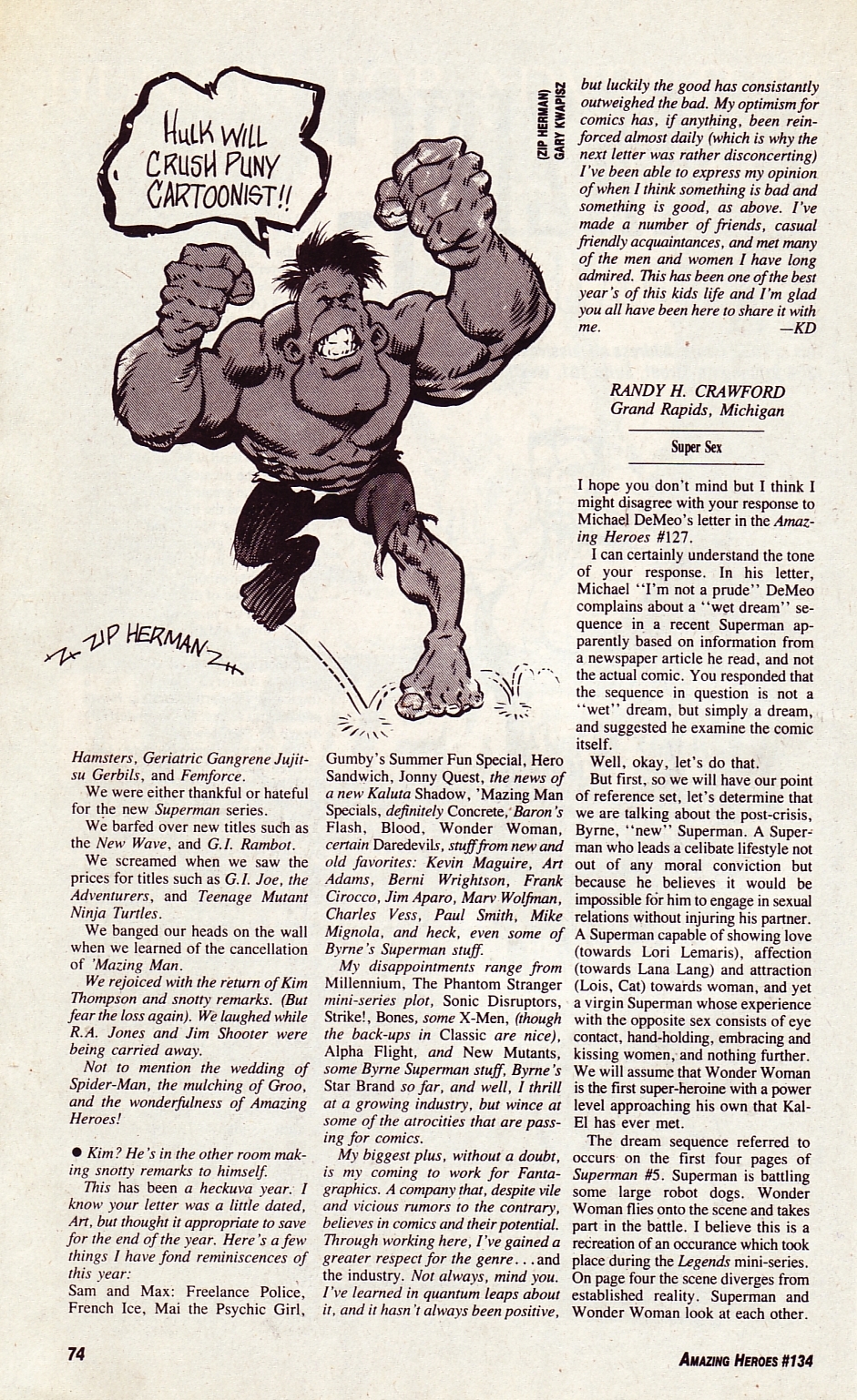 Read online Amazing Heroes comic -  Issue #134 - 74