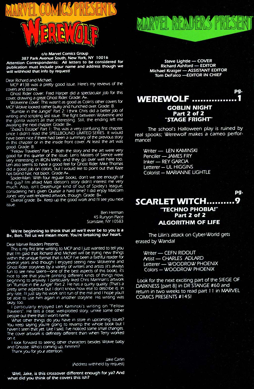 Read online Marvel Comics Presents (1988) comic -  Issue #144 - 2