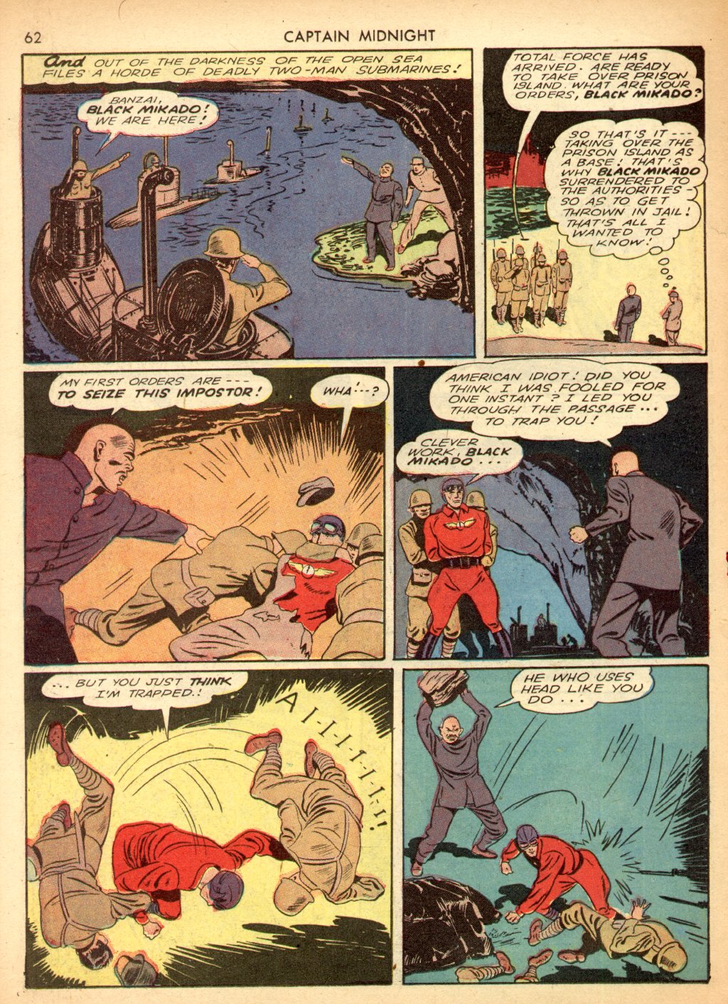 Read online Captain Midnight (1942) comic -  Issue #3 - 62