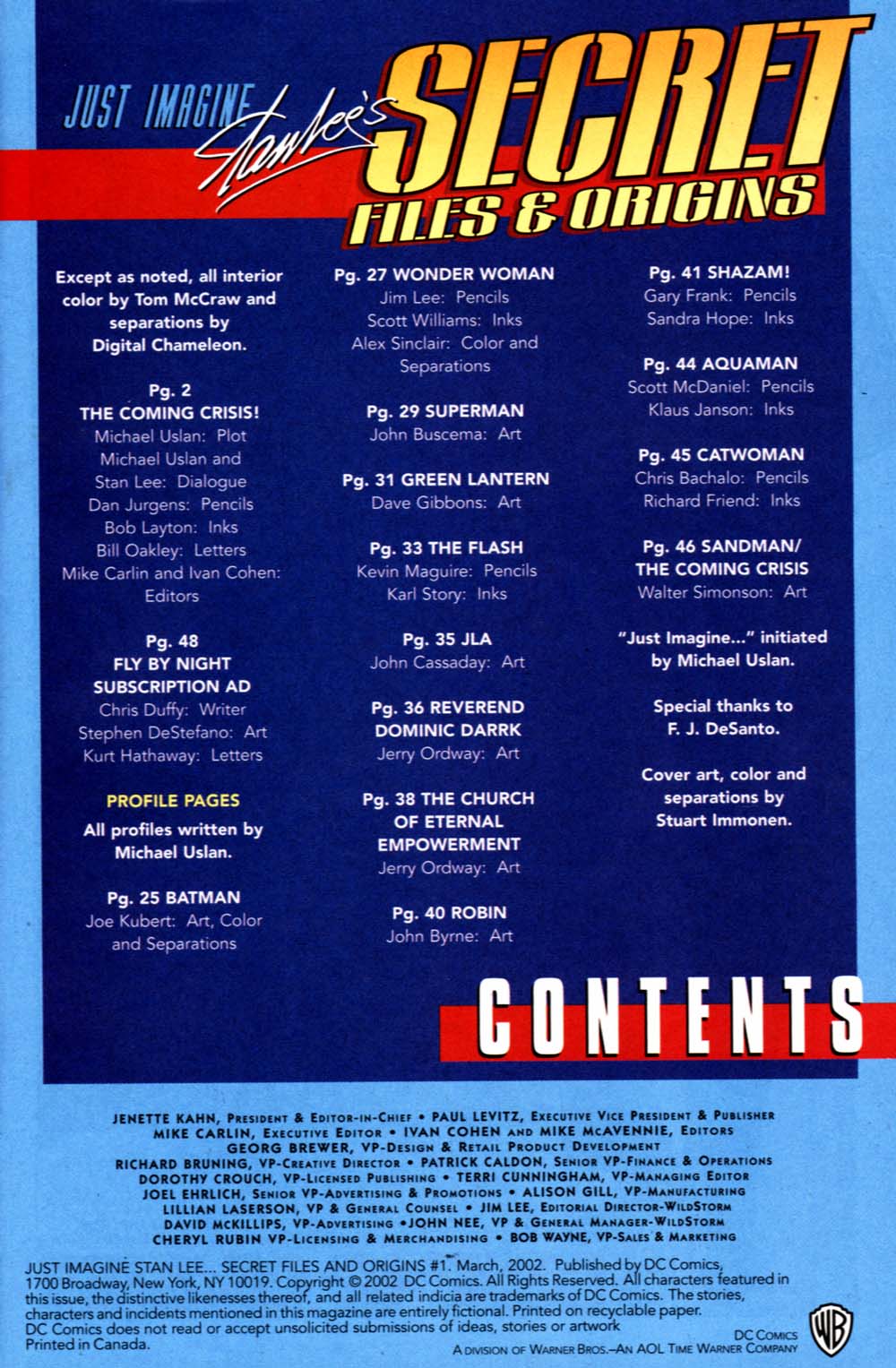Read online Just Imagine Stan Lee... Secret Files and Origins comic -  Issue # Full - 2