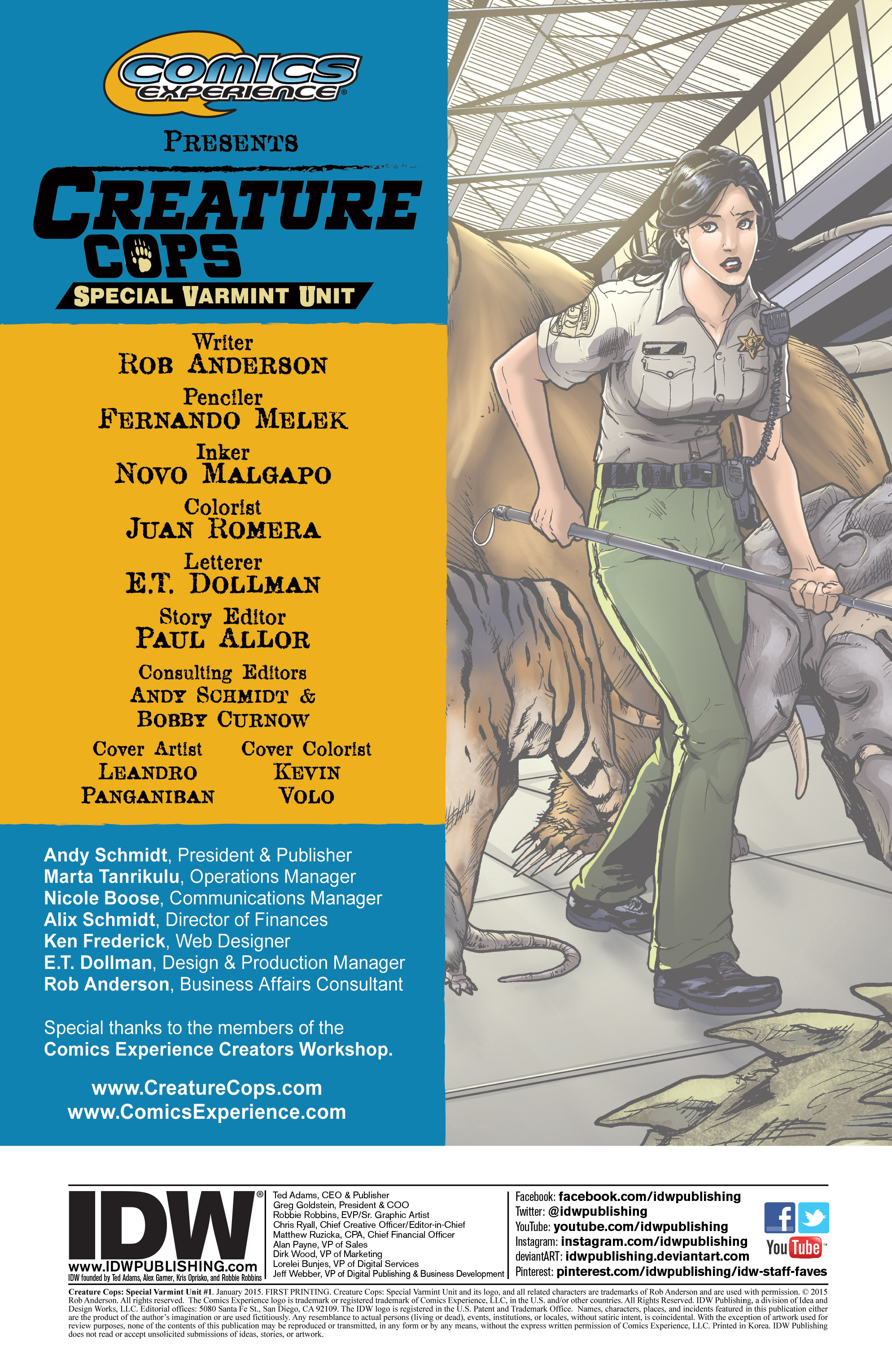 Read online Creature Cops: Special Varmint Unit comic -  Issue #1 - 2