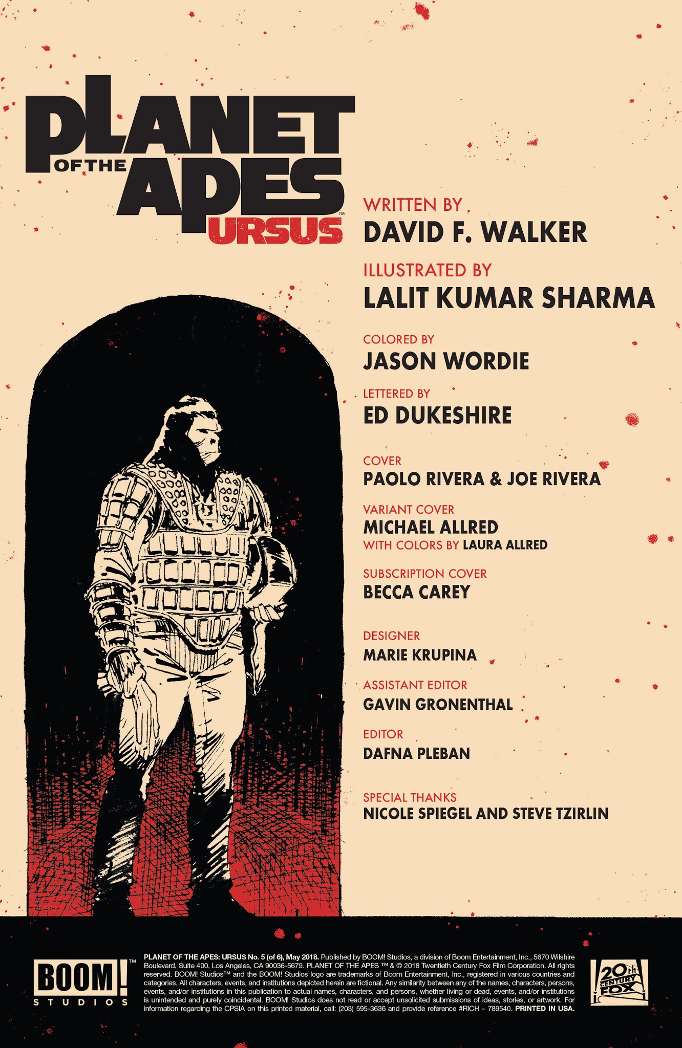 Read online Planet of the Apes: Ursus comic -  Issue #5 - 2