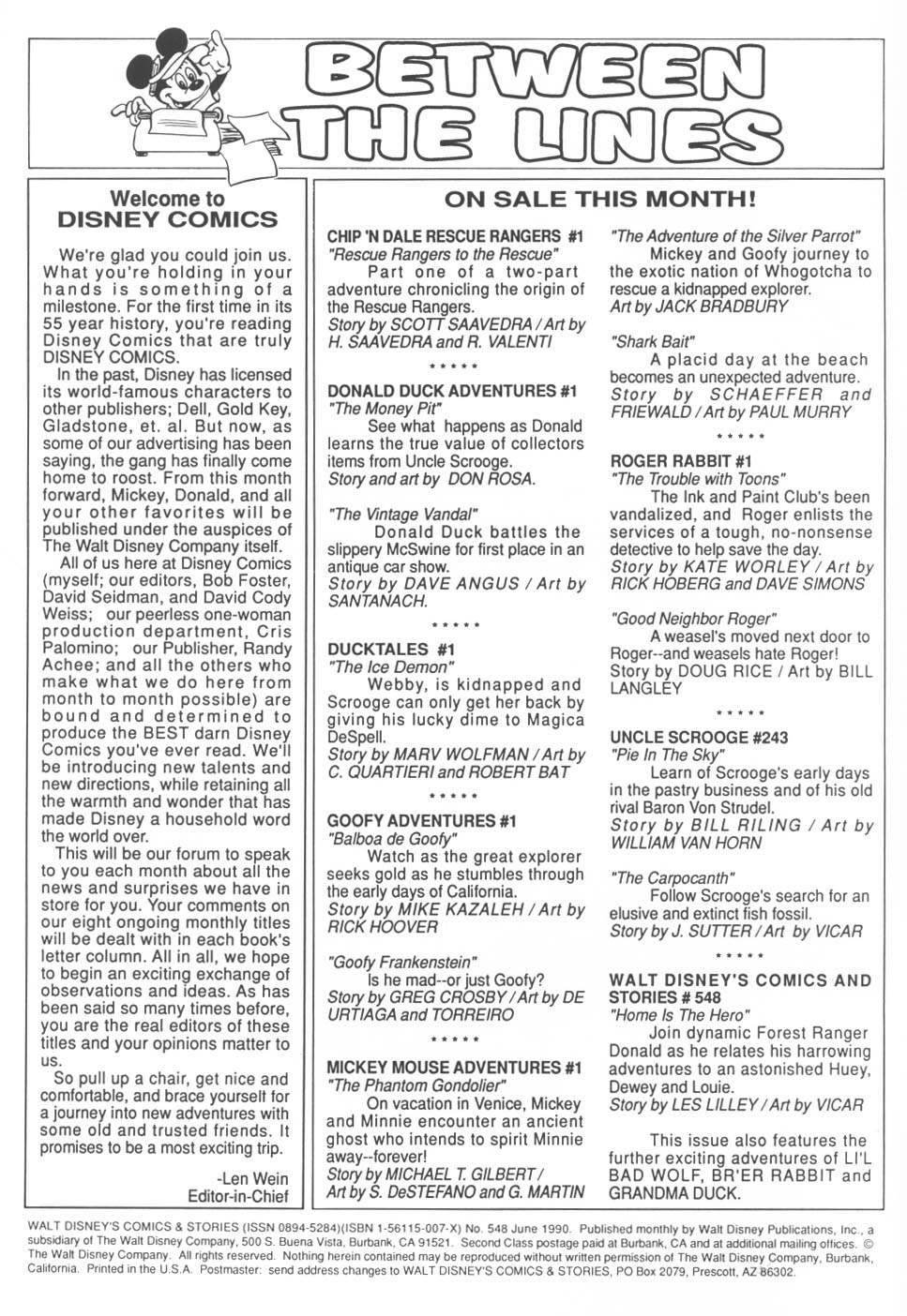 Read online Walt Disney's Comics and Stories comic -  Issue #548 - 2