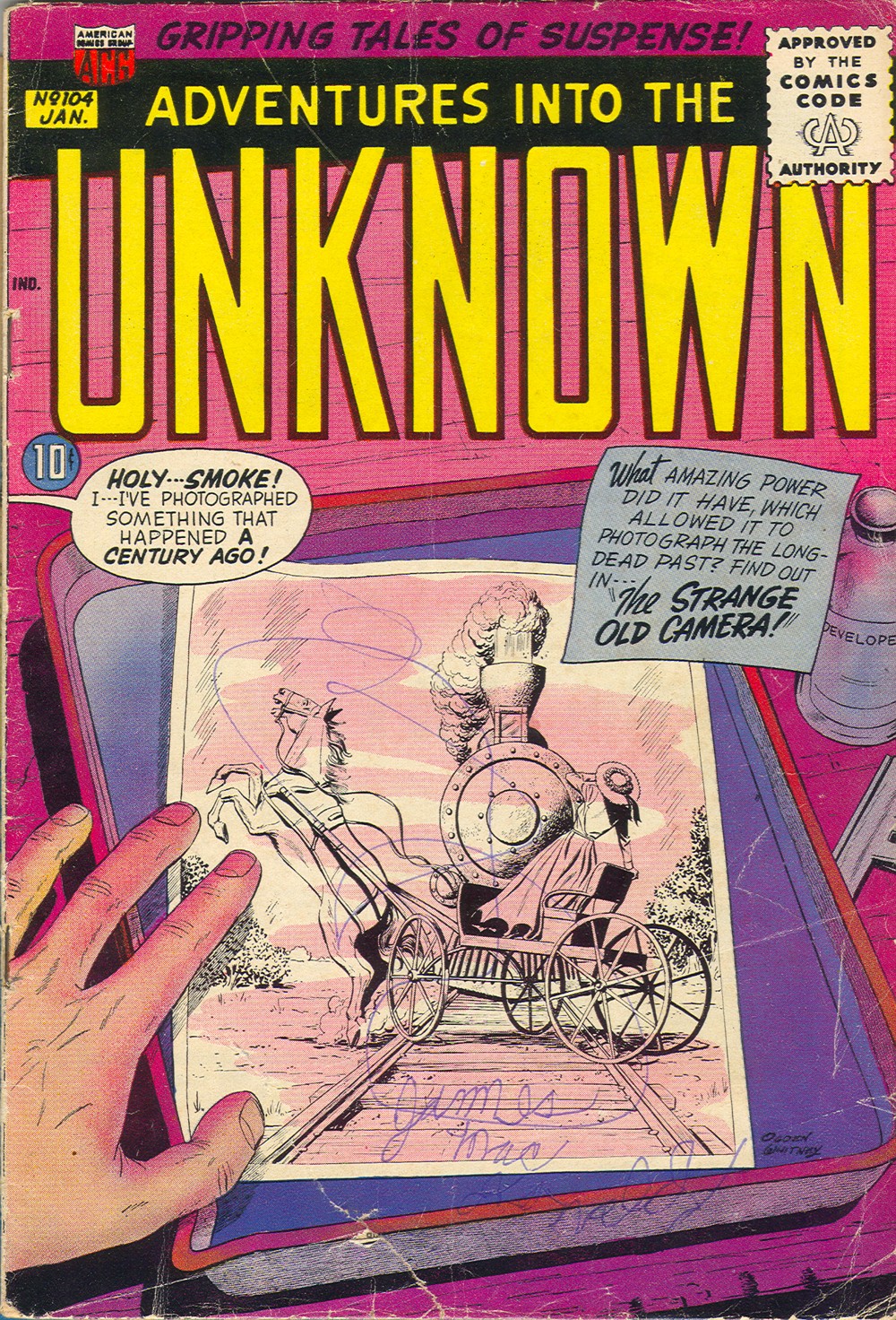 Read online Adventures Into The Unknown comic -  Issue #104 - 1