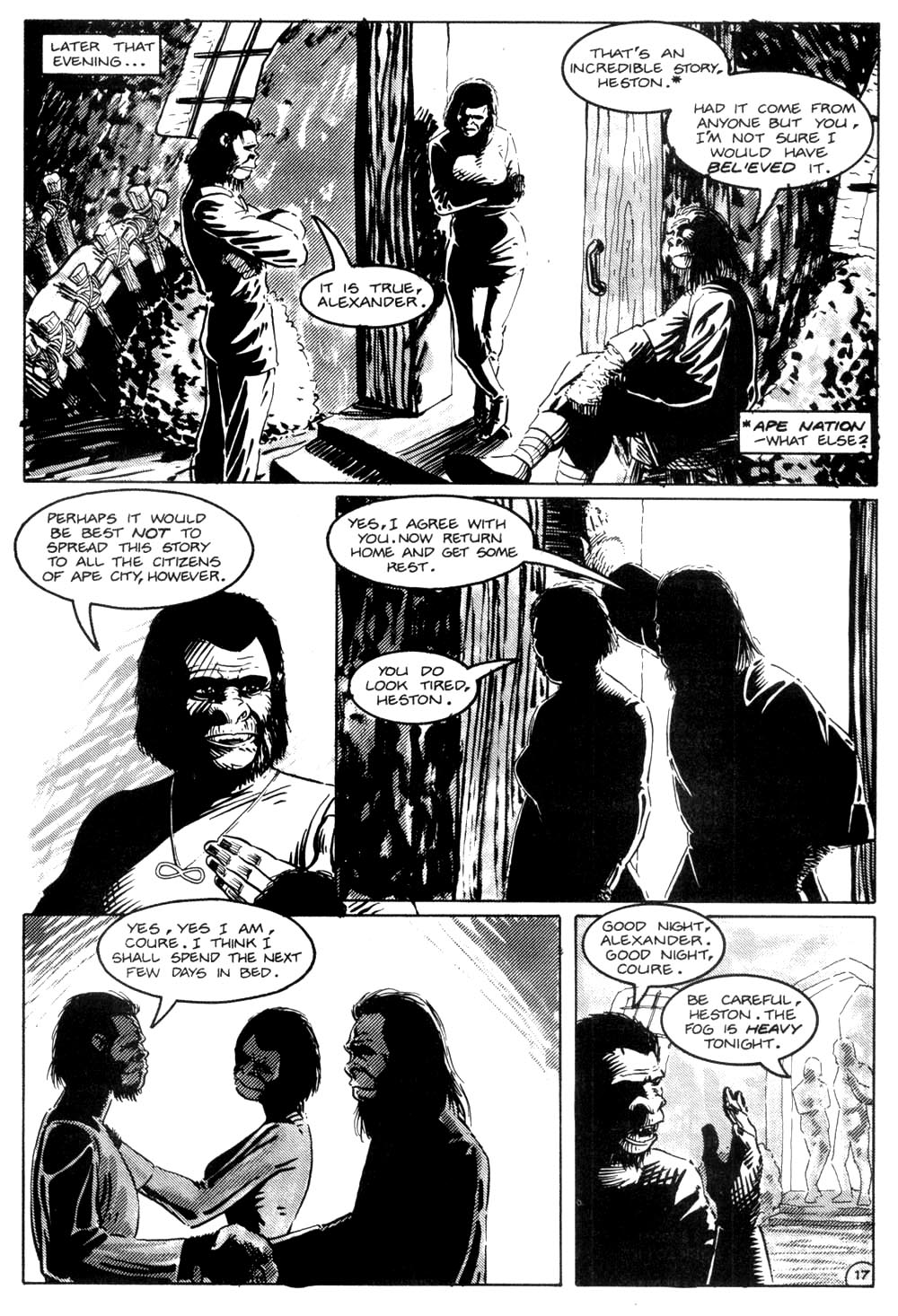 Read online Planet of the Apes (1990) comic -  Issue #18 - 19