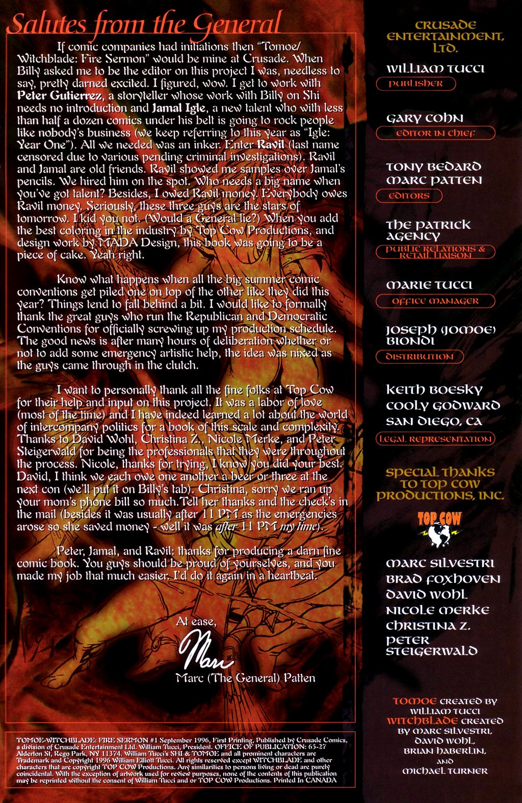Read online Tomoe/Witchblade: Fire Sermon comic -  Issue # Full - 48