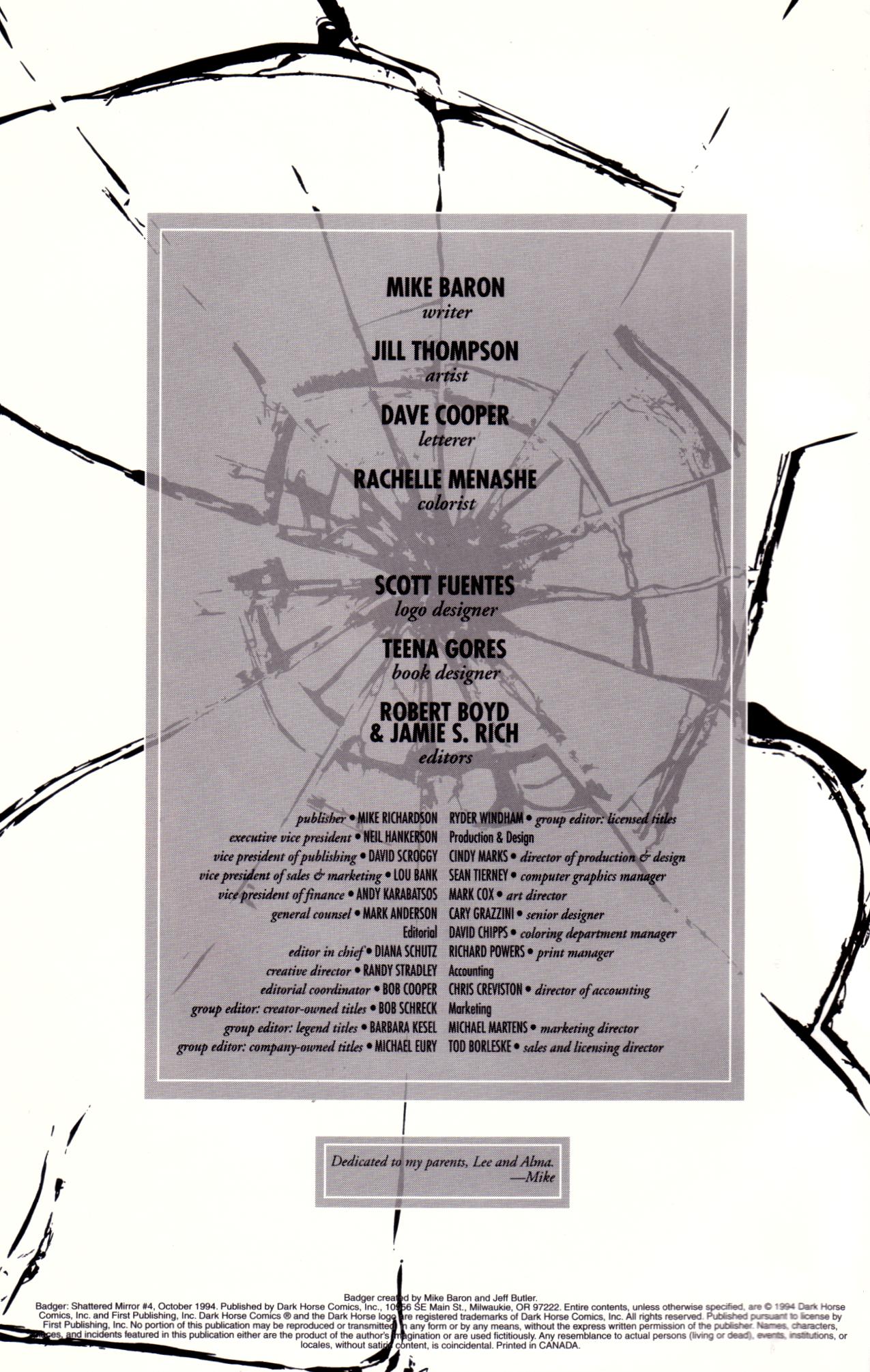 Read online Badger: Shattered Mirror comic -  Issue #4 - 2