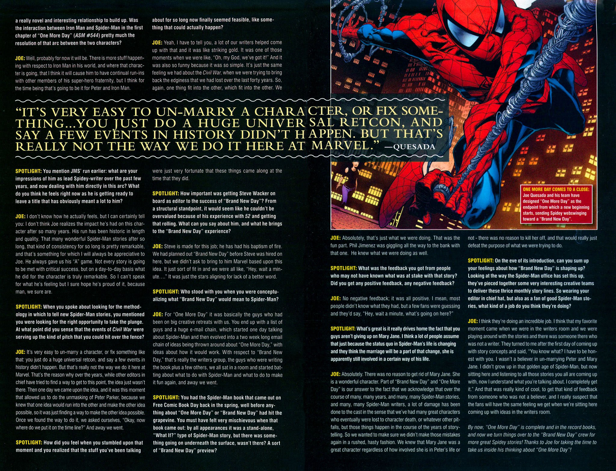 Read online Marvel Spotlight: Spider-Man - One More Day/Brand New Day comic -  Issue # Full - 5