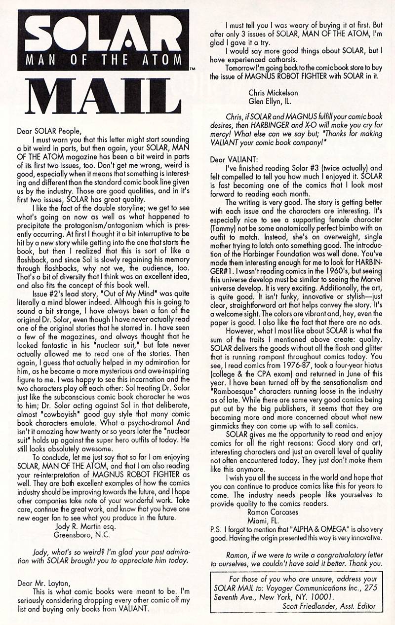 Read online Solar, Man of the Atom comic -  Issue #5 - 36