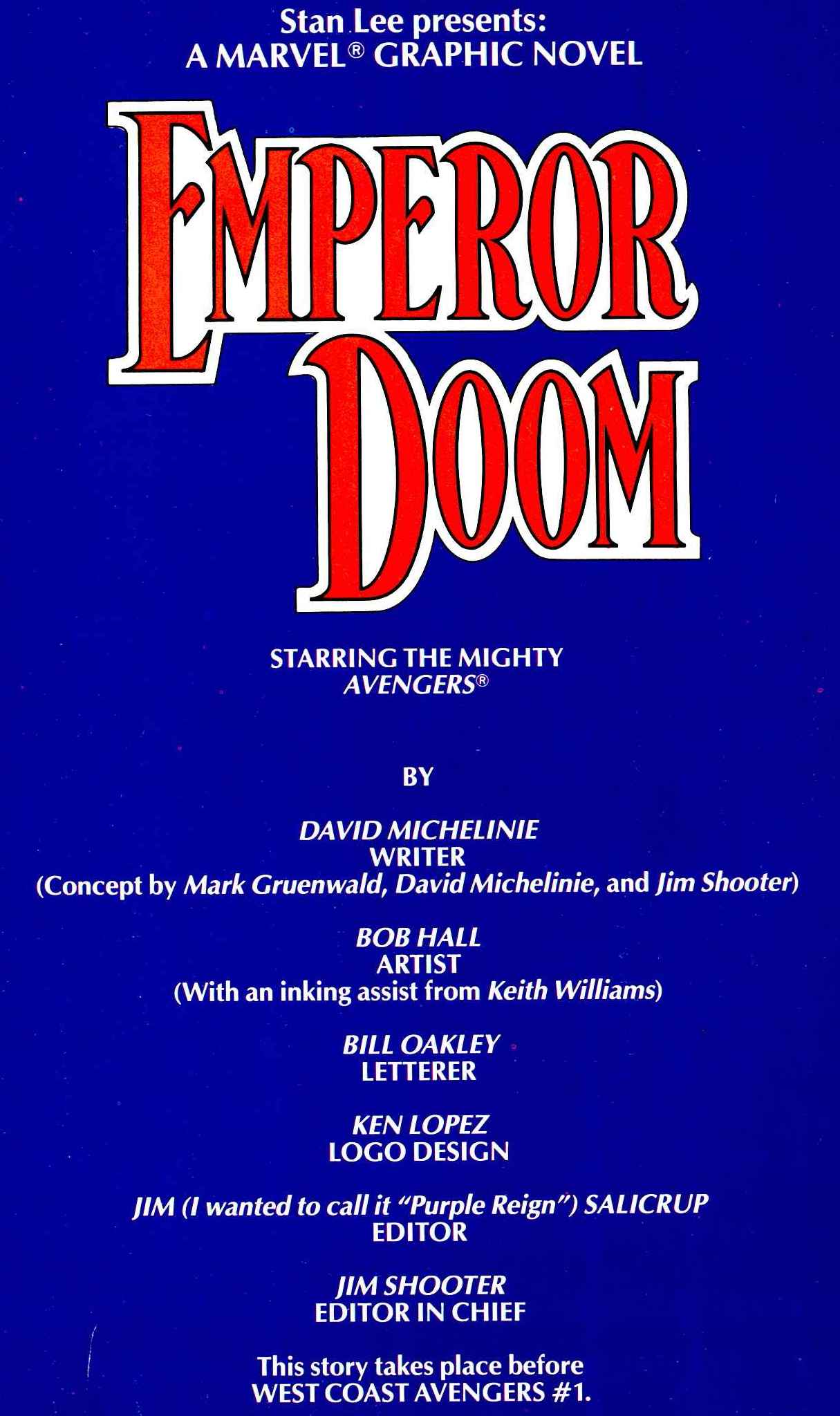 Read online Marvel Graphic Novel comic -  Issue #27 - Avengers - Emperor Doom - 2