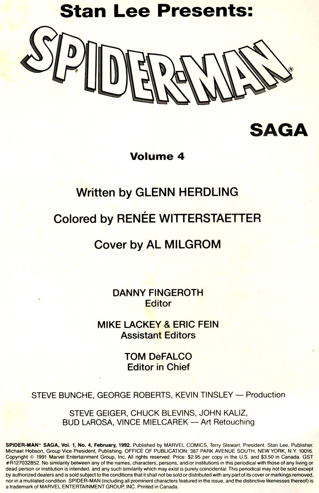 Read online Spider-Man Saga (1991) comic -  Issue #4 - 2