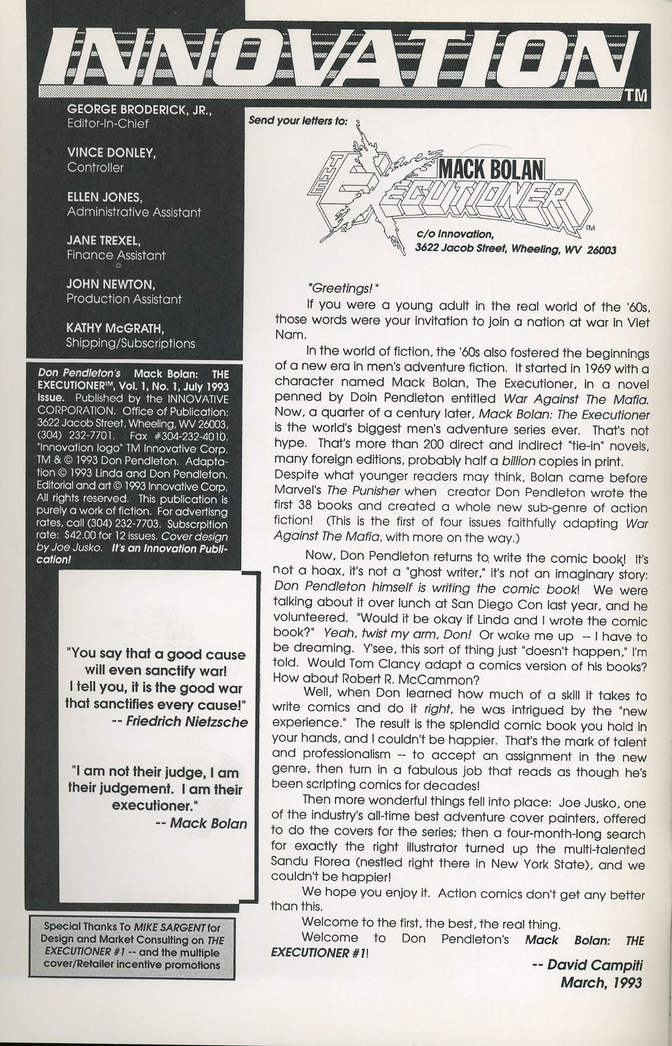 Read online Mack Bolan: The Executioner comic -  Issue #1 - 2