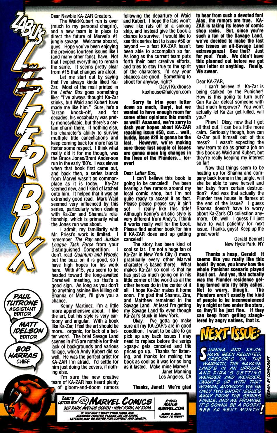 Read online Ka-Zar (1997) comic -  Issue #18 - 24