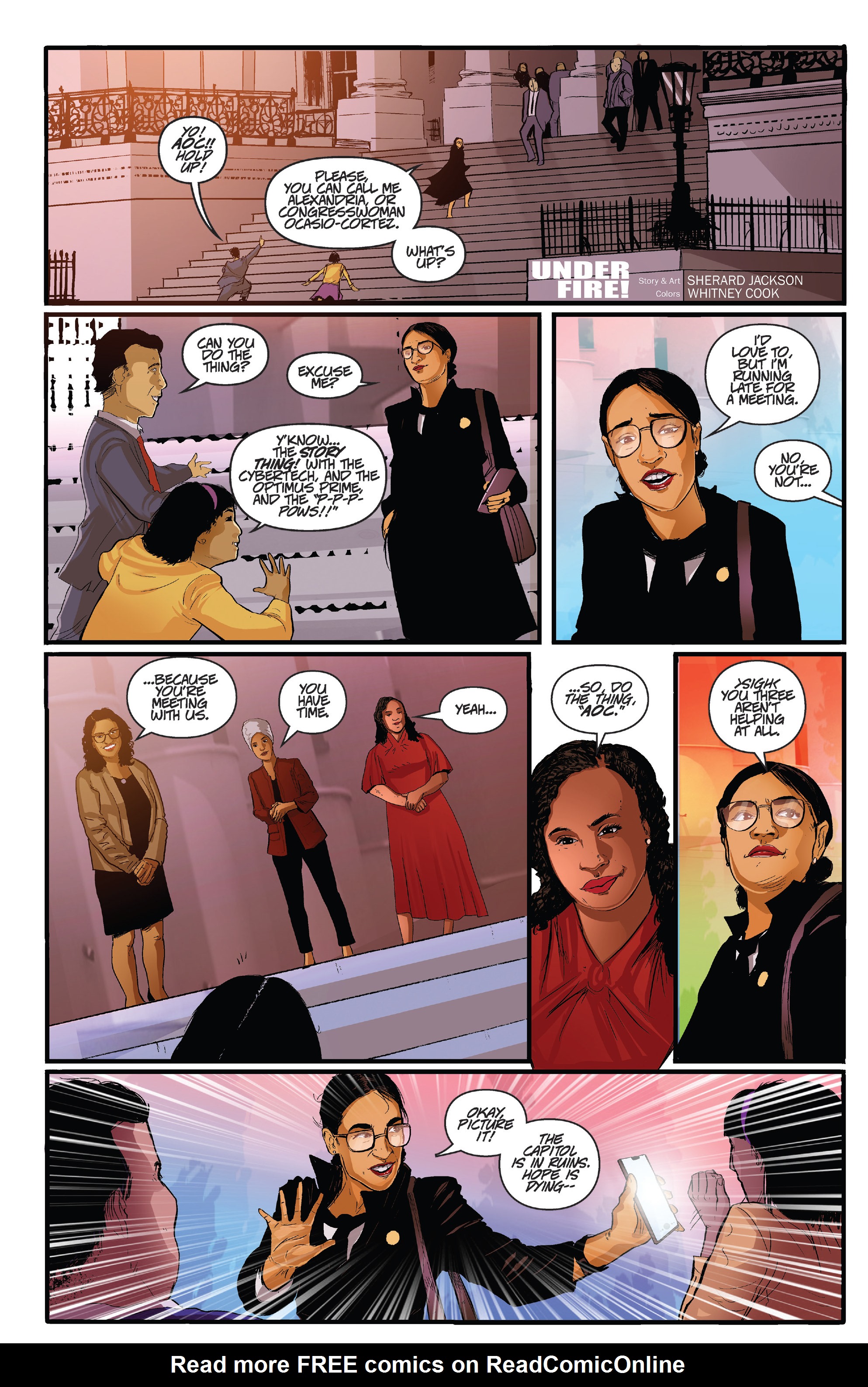 Read online Alexandria Ocasio-Cortez and the Freshman Force: Squad Special comic -  Issue # Full - 5