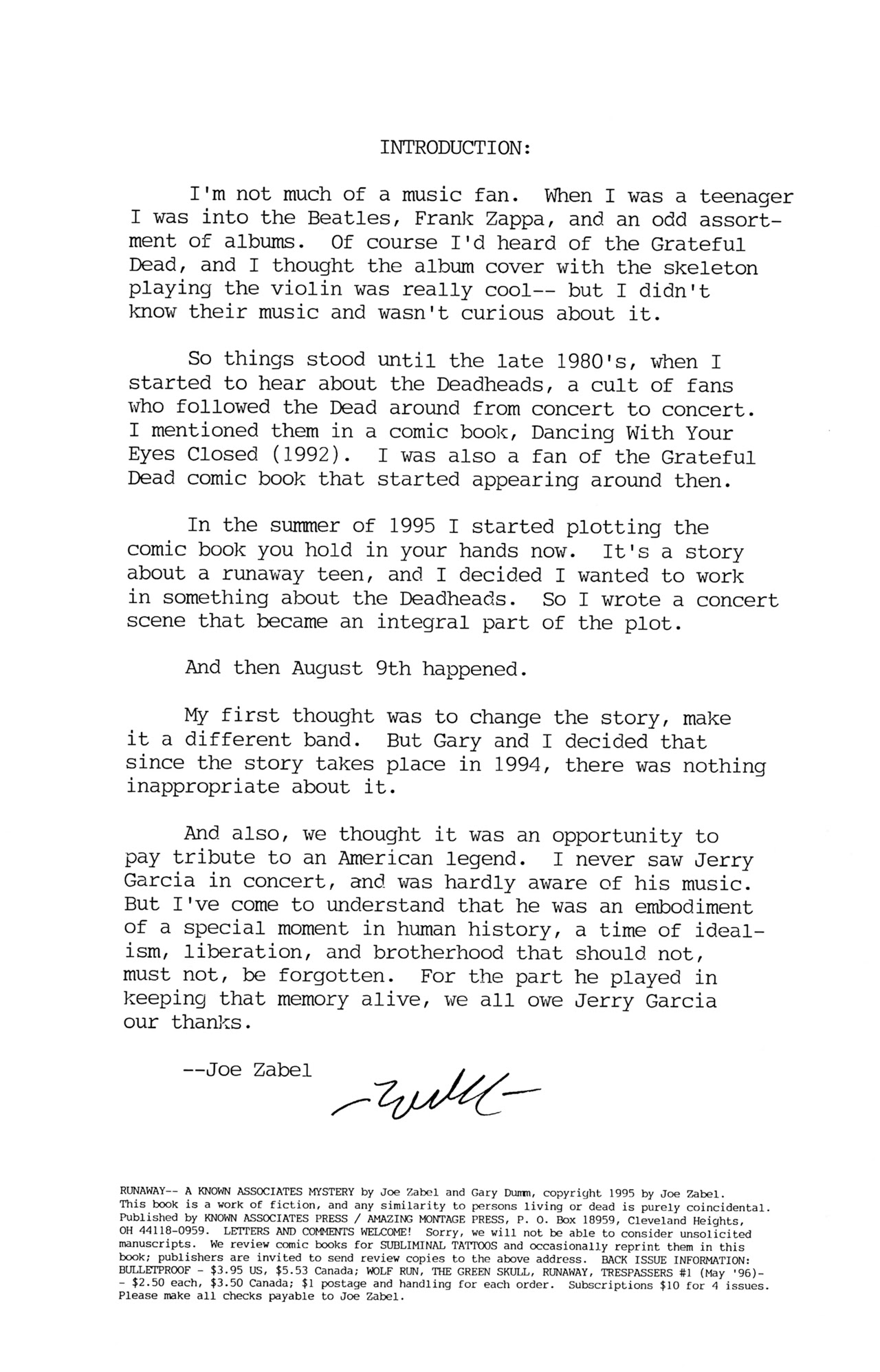 Read online Runaway -- A Known Associates Mystery comic -  Issue # Full - 2