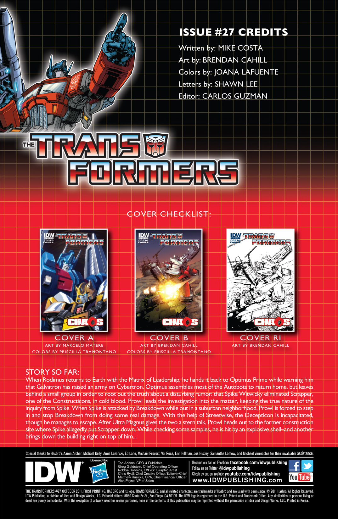 Read online The Transformers (2009) comic -  Issue #27 - 4