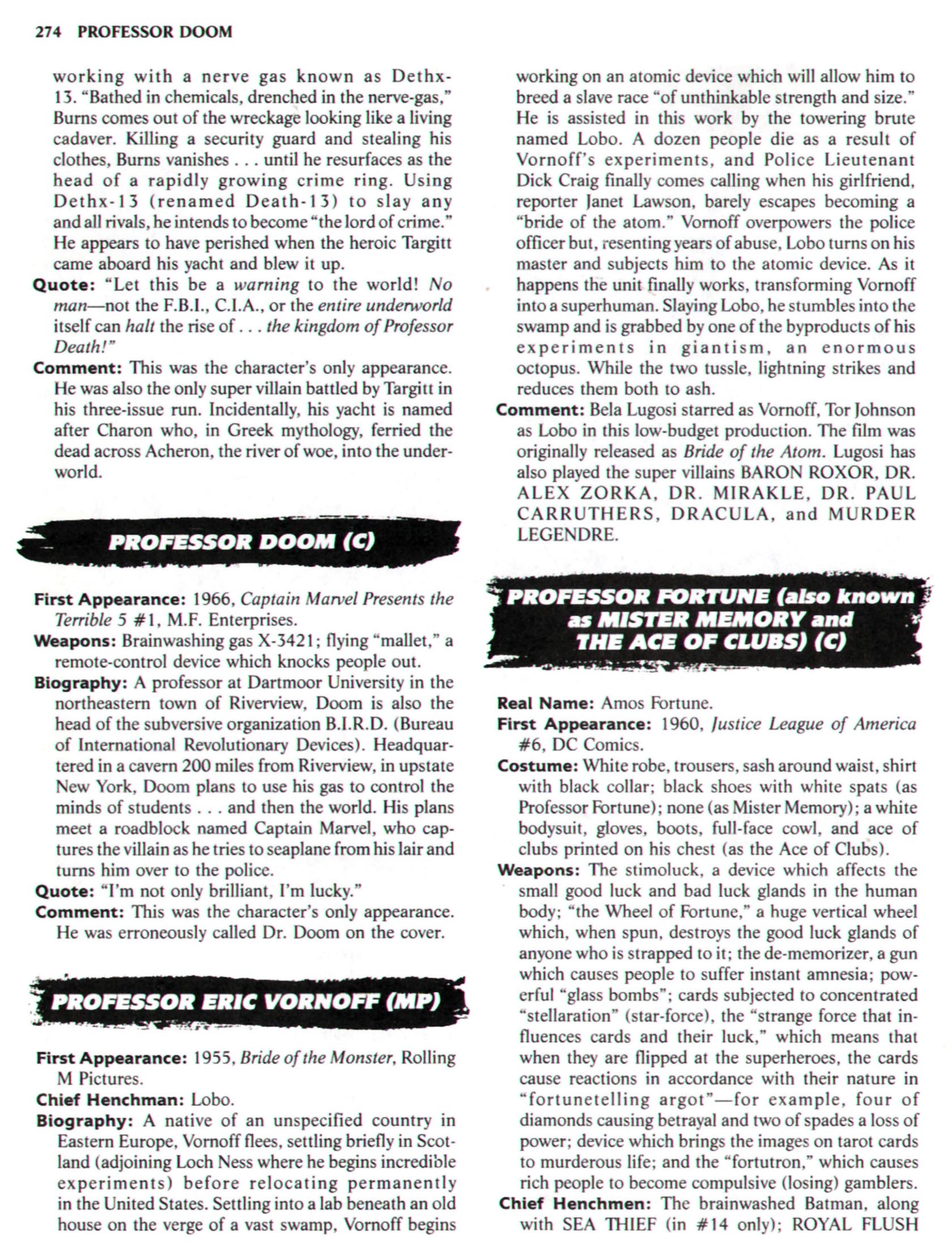 Read online The Encyclopedia of Super Villains comic -  Issue # TPB (Part 2) - 57