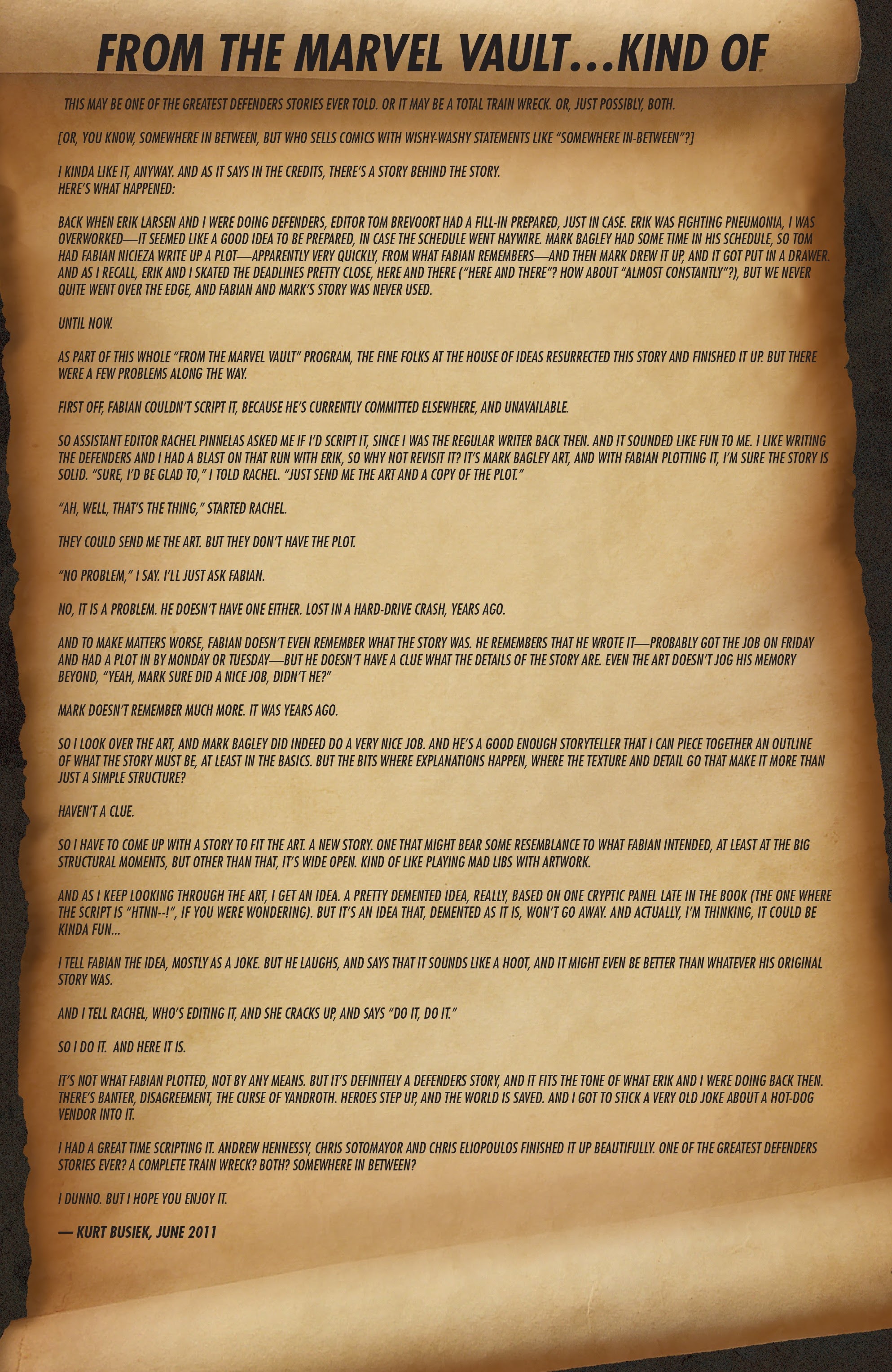 Read online Tales From the Marvel Vault comic -  Issue # TPB - 77