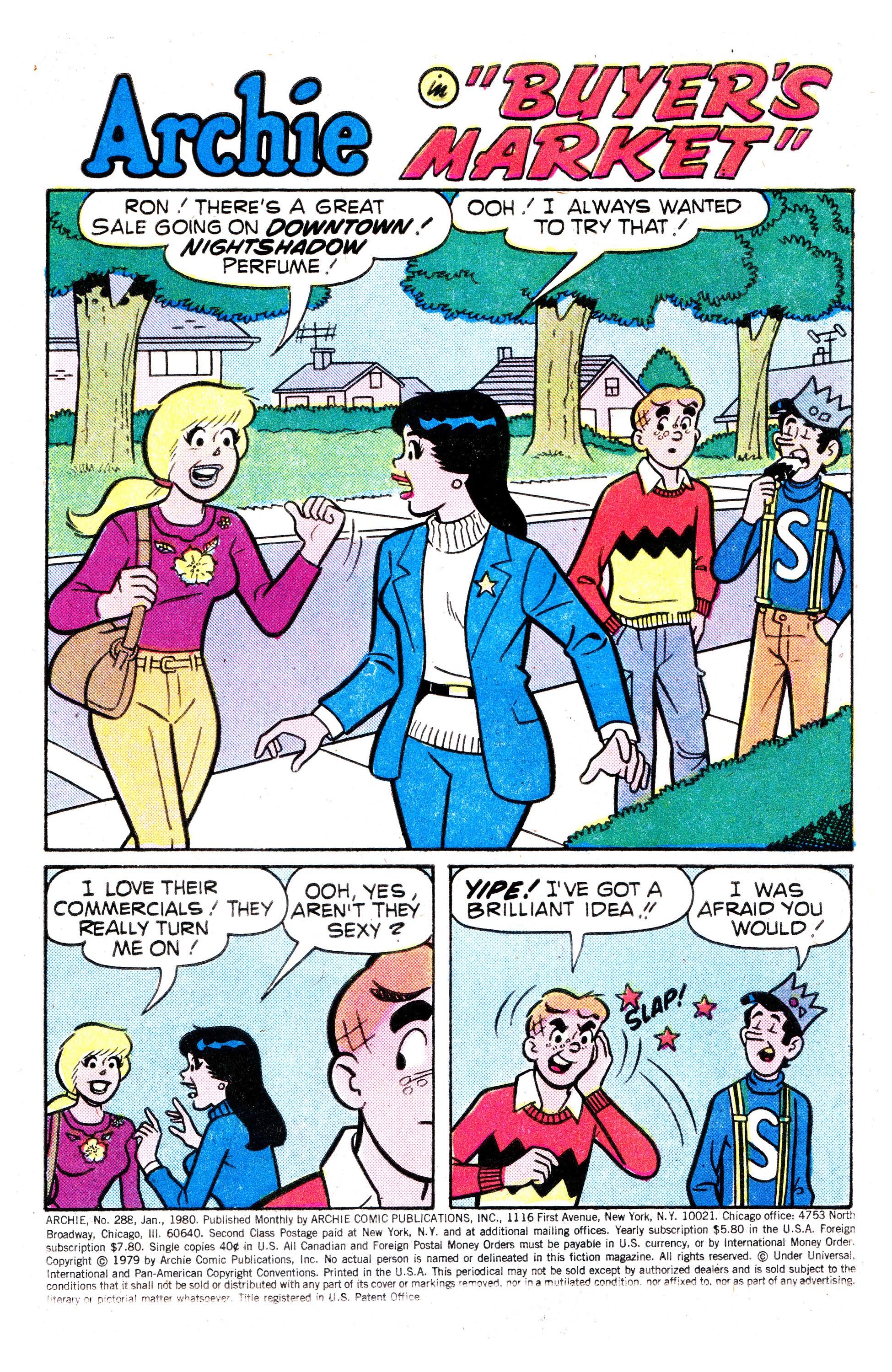 Read online Archie (1960) comic -  Issue #288 - 2