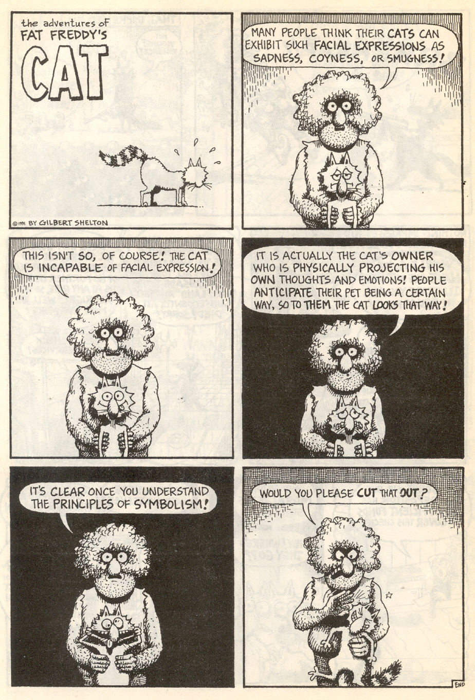 Read online Adventures of Fat Freddy's Cat comic -  Issue #7 - 8