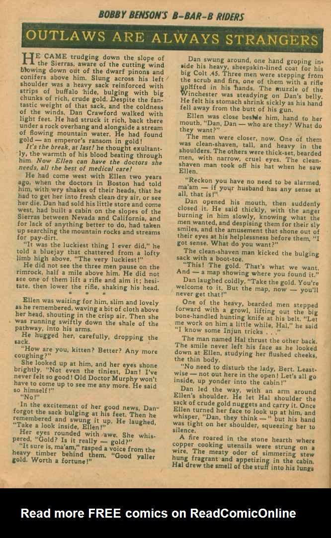 Read online Bobby Benson's B-Bar-B Riders comic -  Issue #4 - 26