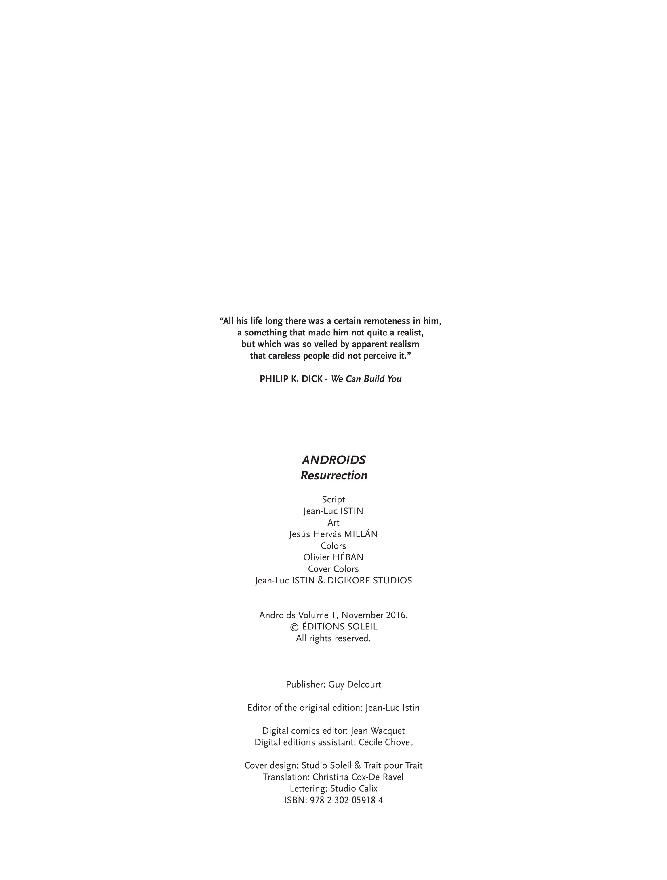 Read online Androïds comic -  Issue #1 - 2