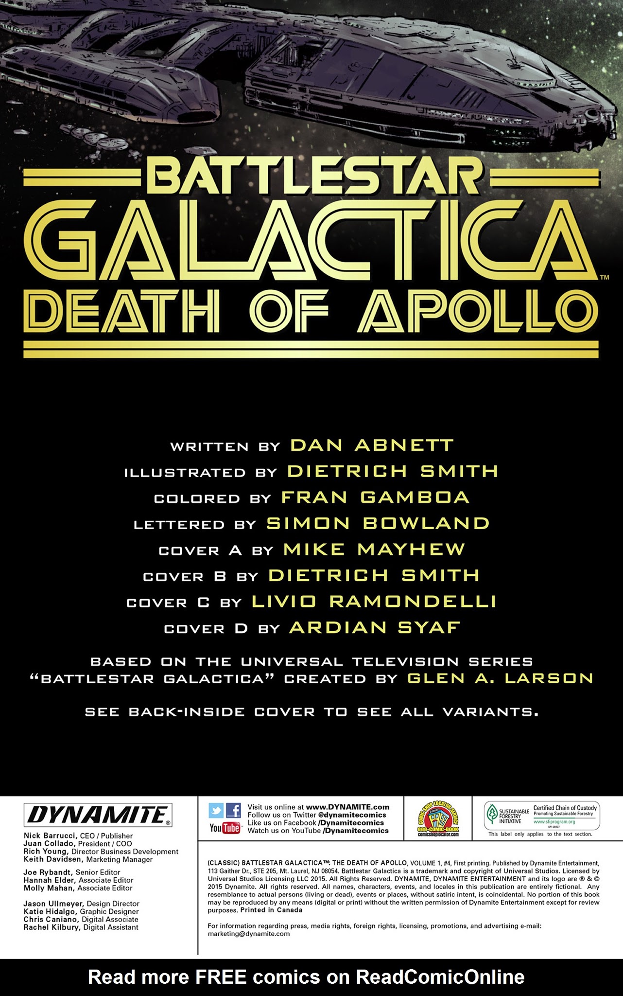 Read online Classic Battlestar Galactica: The Death of Apollo comic -  Issue #4 - 2