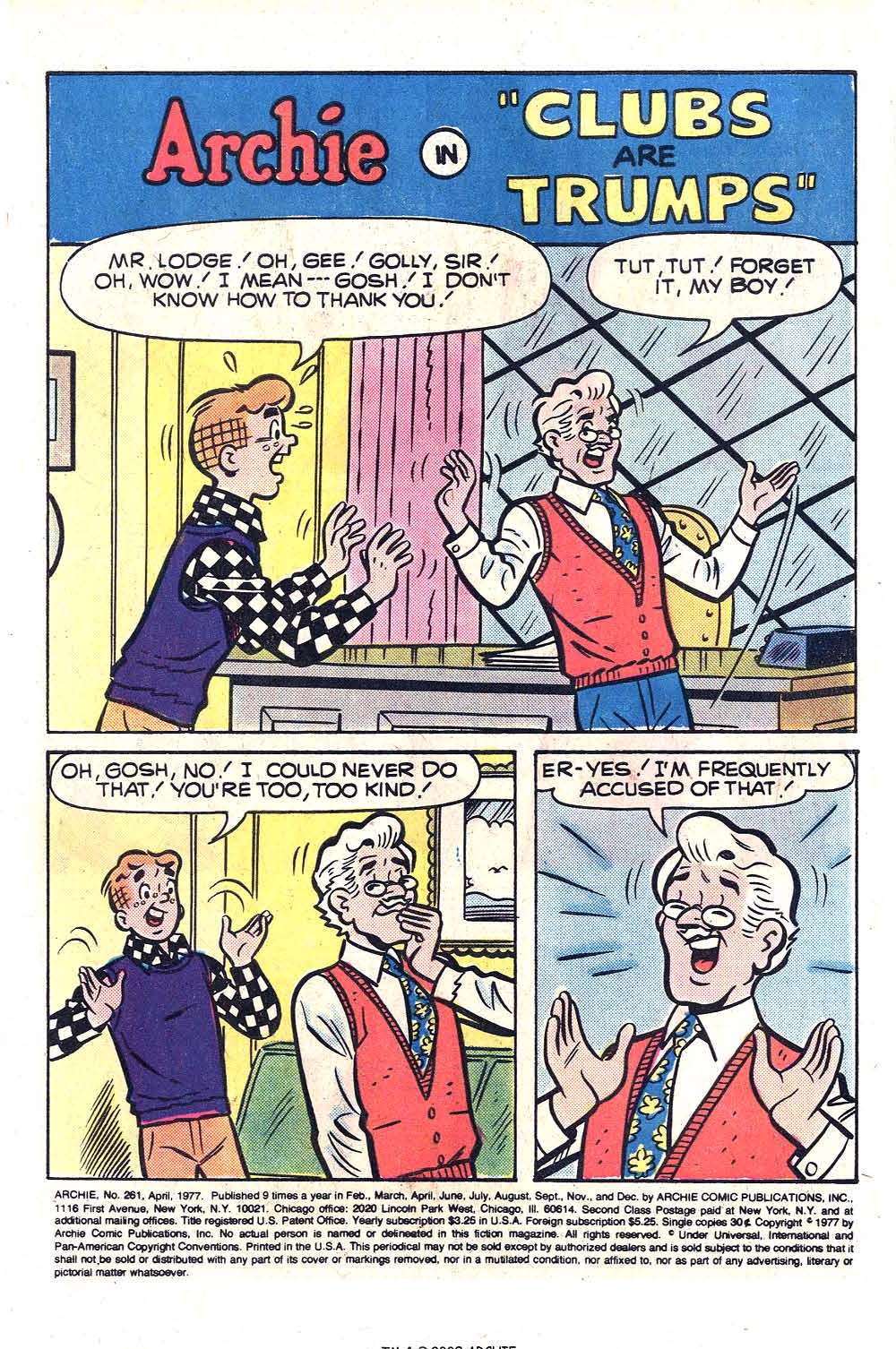 Read online Archie (1960) comic -  Issue #261 - 3