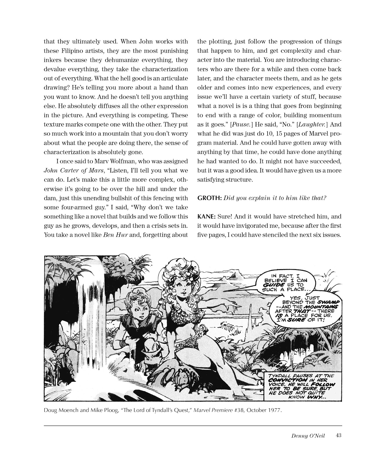 Sparring With Gil Kane: Colloquies On Comic Art and Aesthetics issue TPB (Part 1) - Page 43
