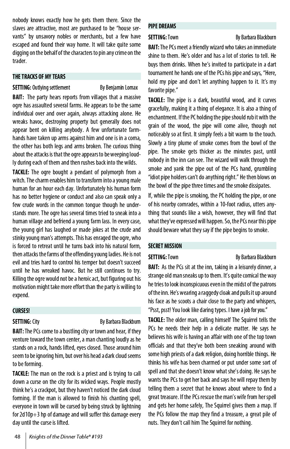 Read online Knights of the Dinner Table comic -  Issue #193 - 50