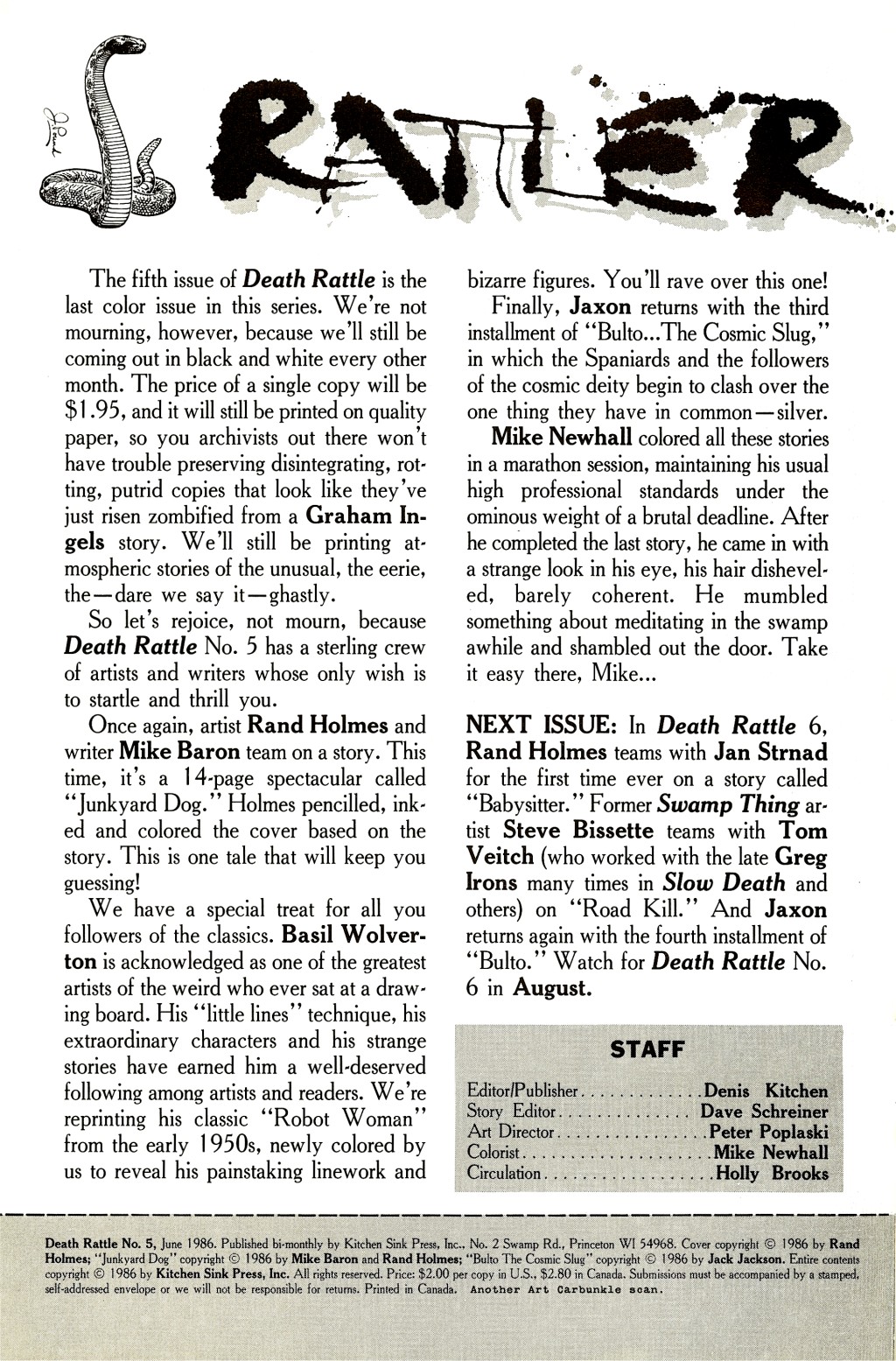 Read online Death Rattle comic -  Issue #5 - 2