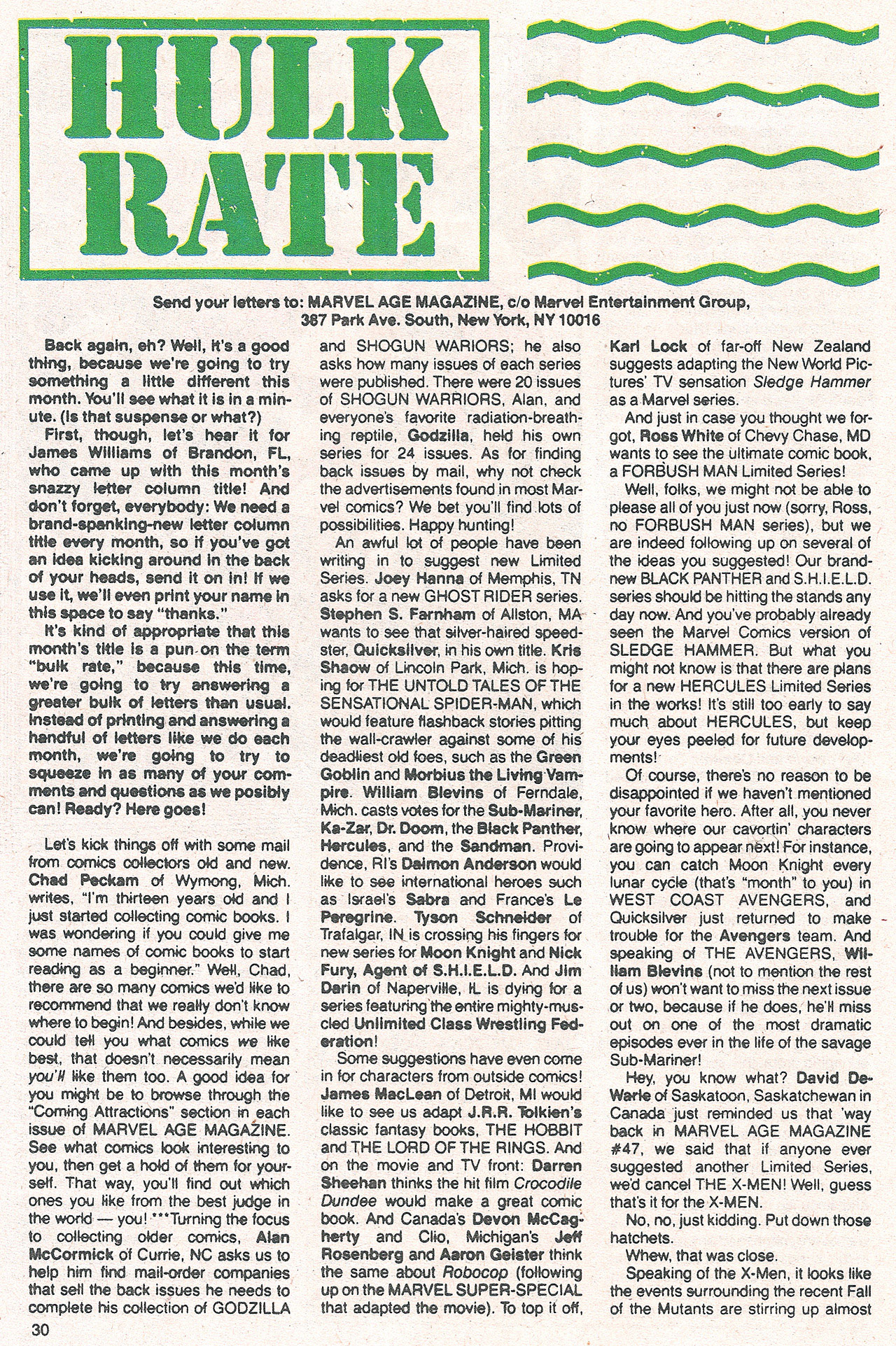 Read online Marvel Age comic -  Issue #63 - 31