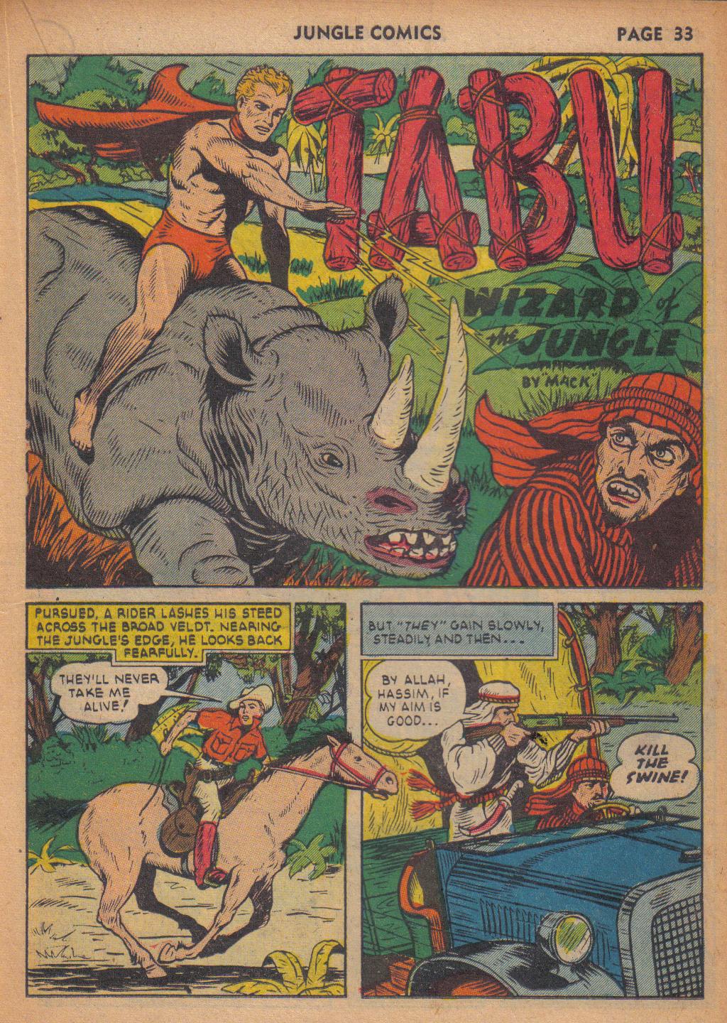 Read online Jungle Comics comic -  Issue #29 - 34