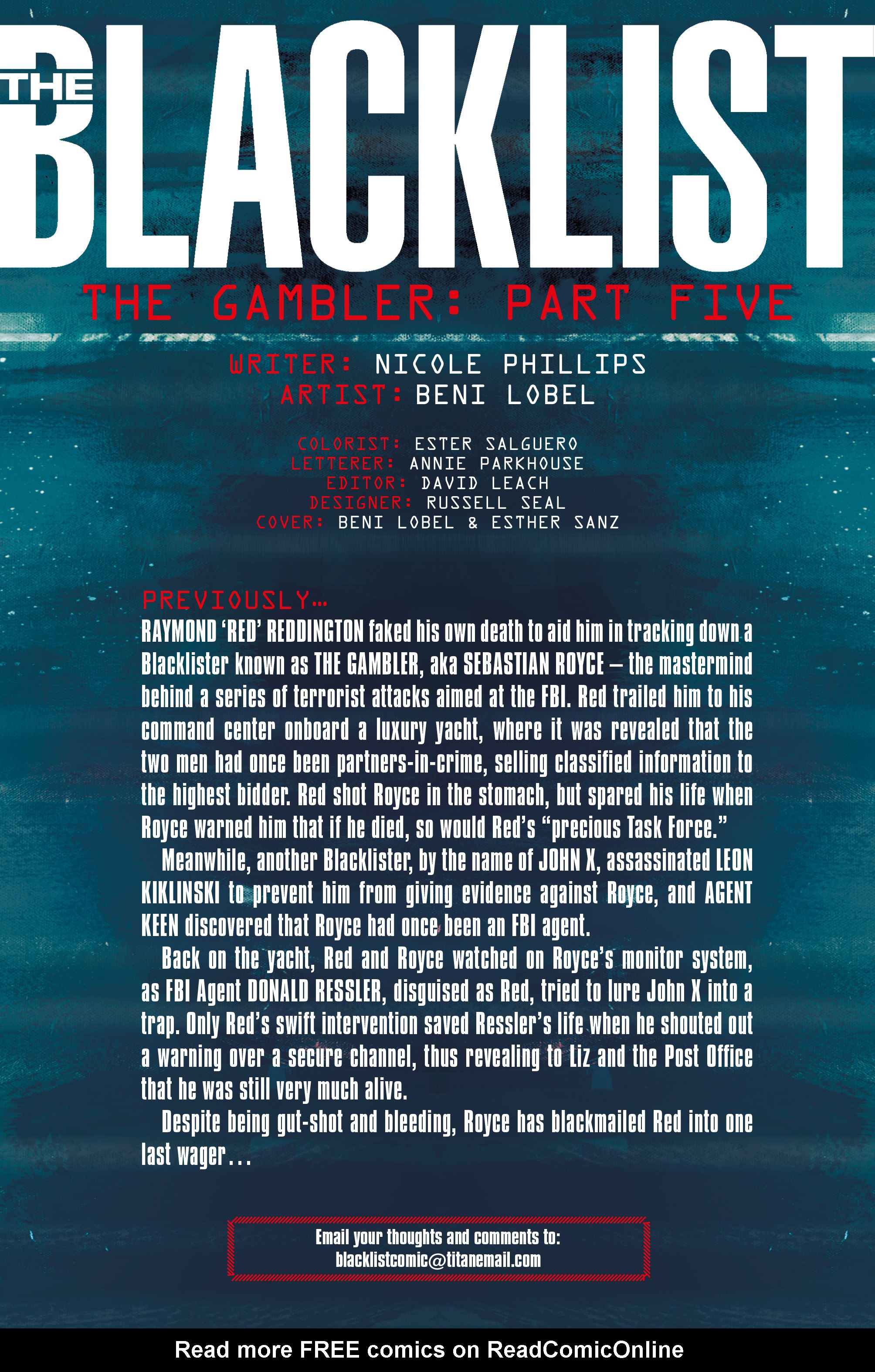 Read online The Blacklist comic -  Issue #5 - 2