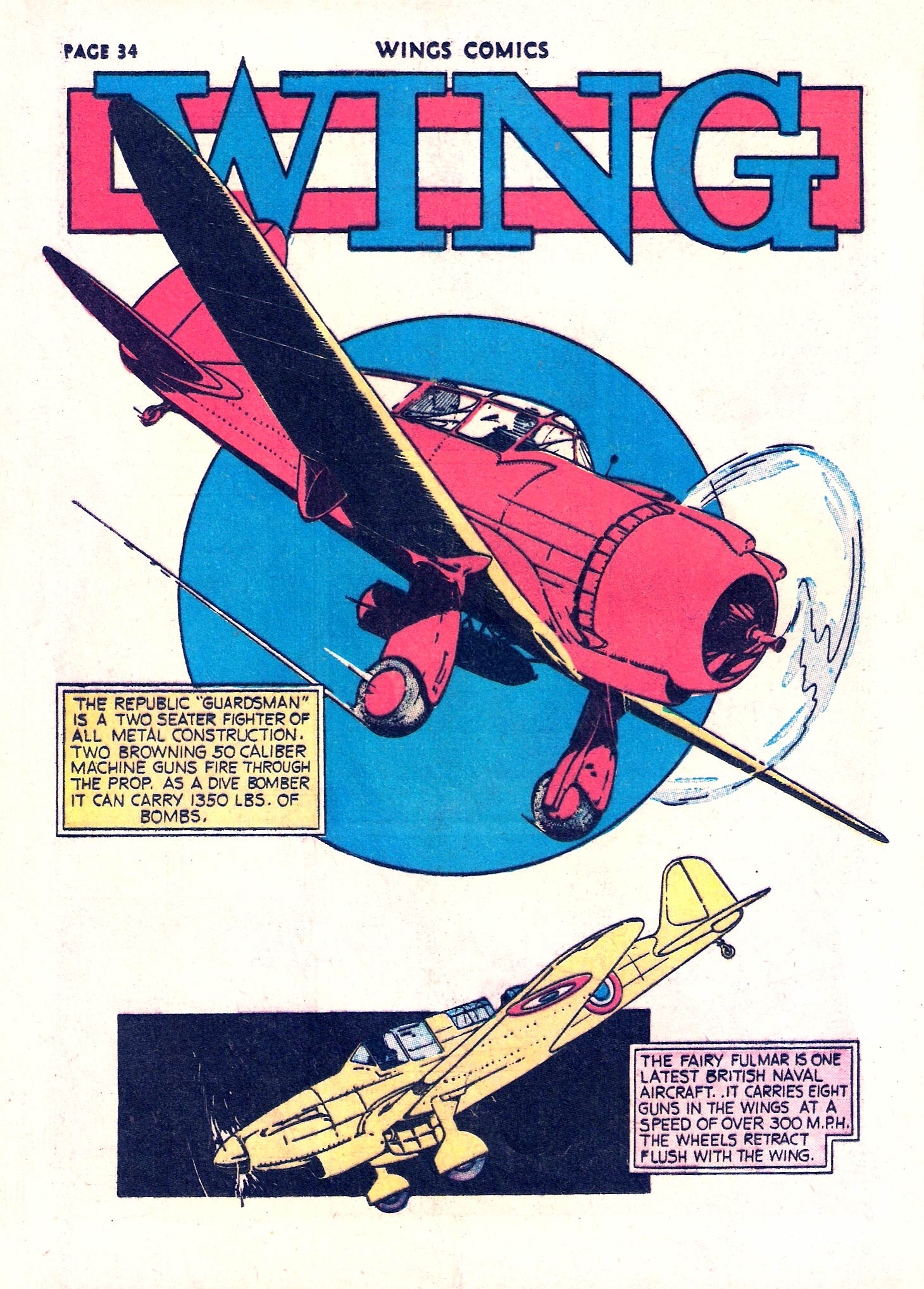 Read online Wings Comics comic -  Issue #9 - 36