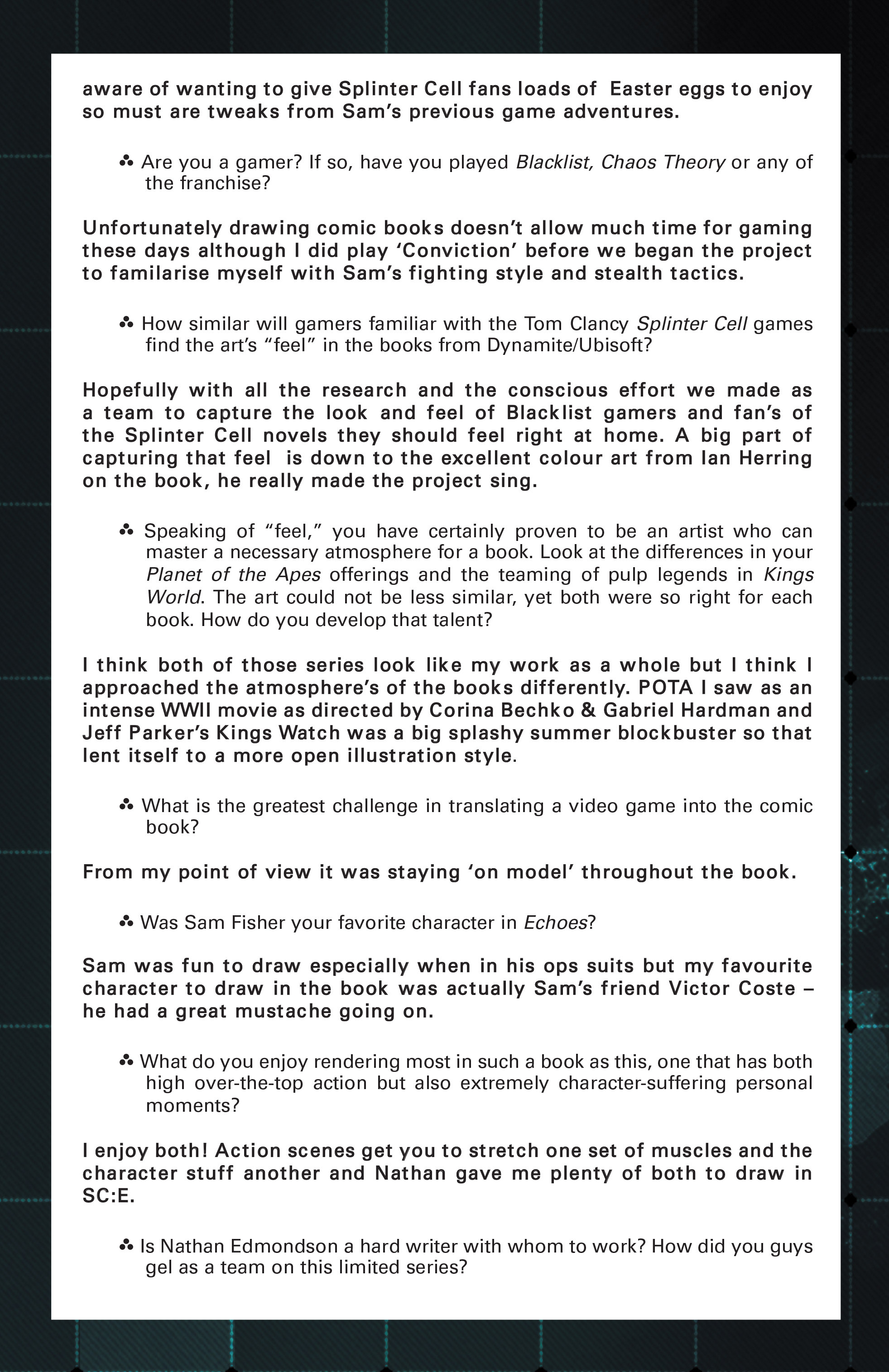 Read online Tom Clancy's Splinter Cell: Echoes comic -  Issue #2 - 27