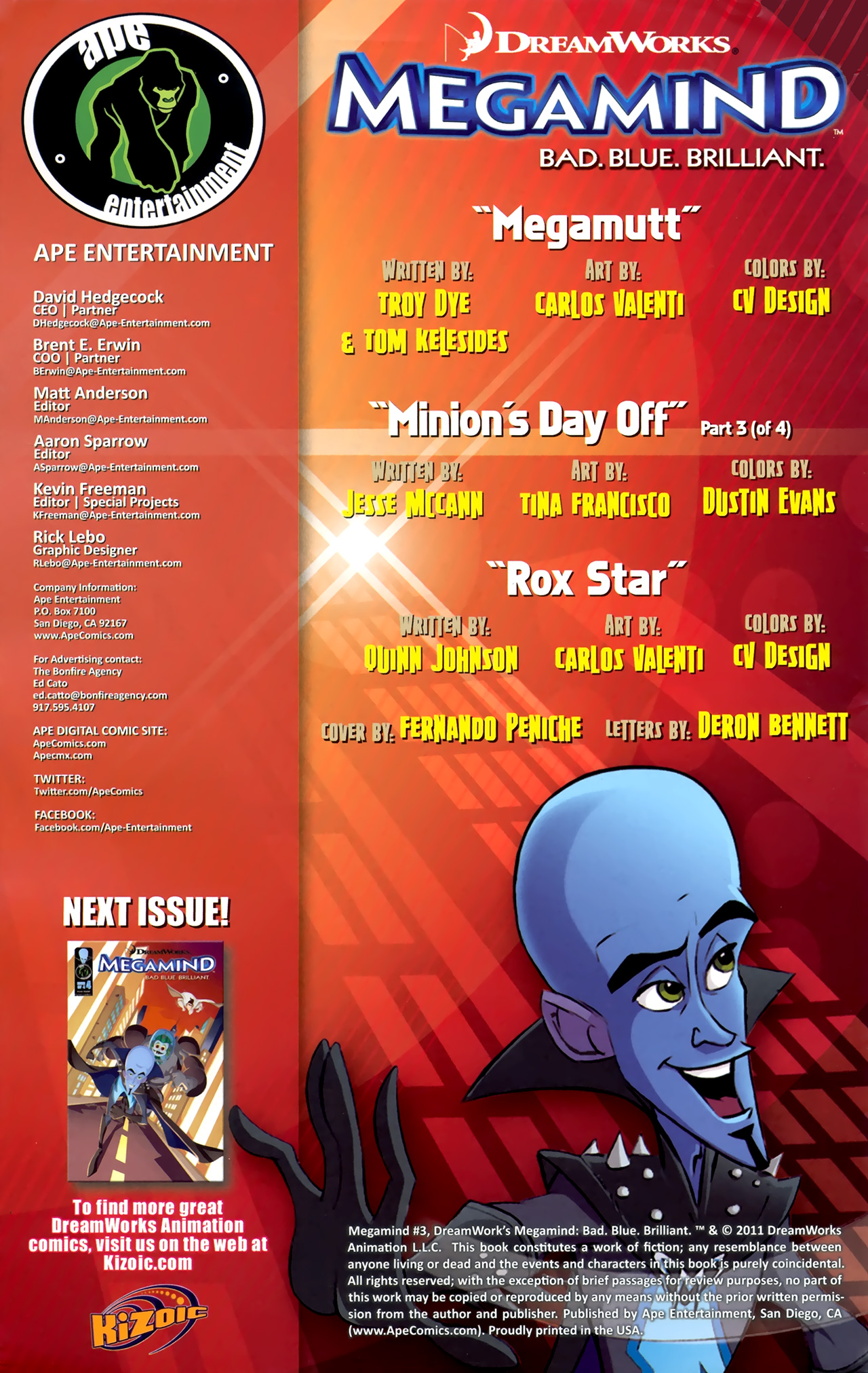 Read online Megamind: Bad. Blue. Brilliant. comic -  Issue #3 - 2