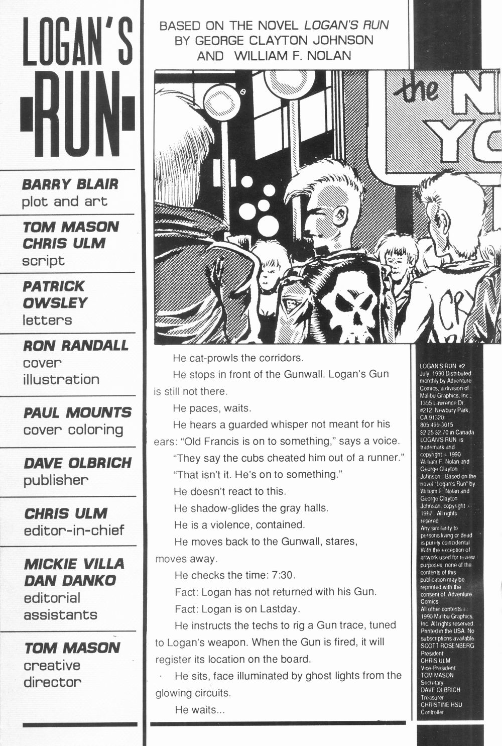 Read online Logan's Run (1990) comic -  Issue #2 - 2