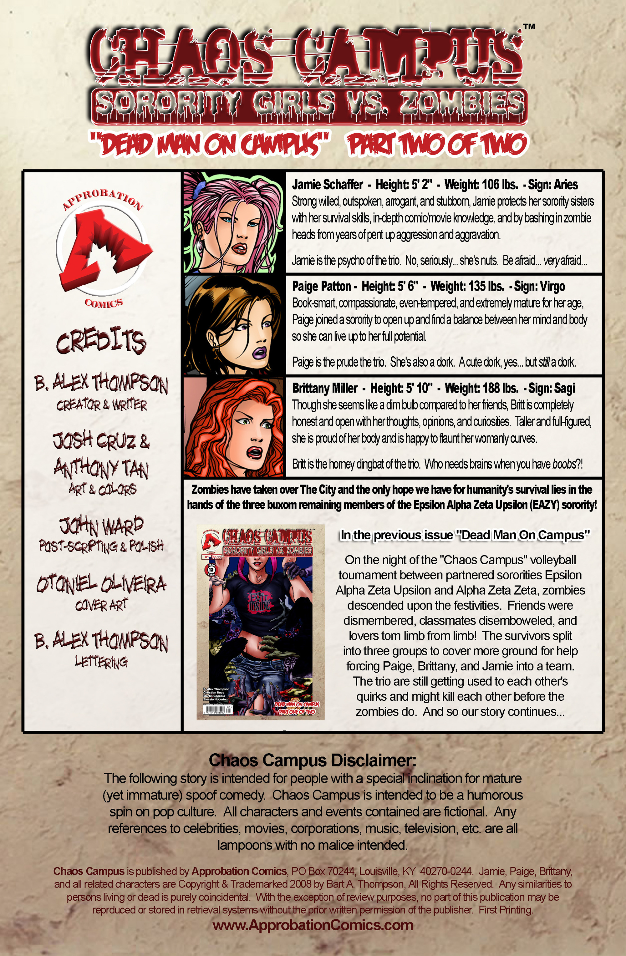 Read online Chaos Campus: Sorority Girls Vs. Zombies comic -  Issue #2 - 2