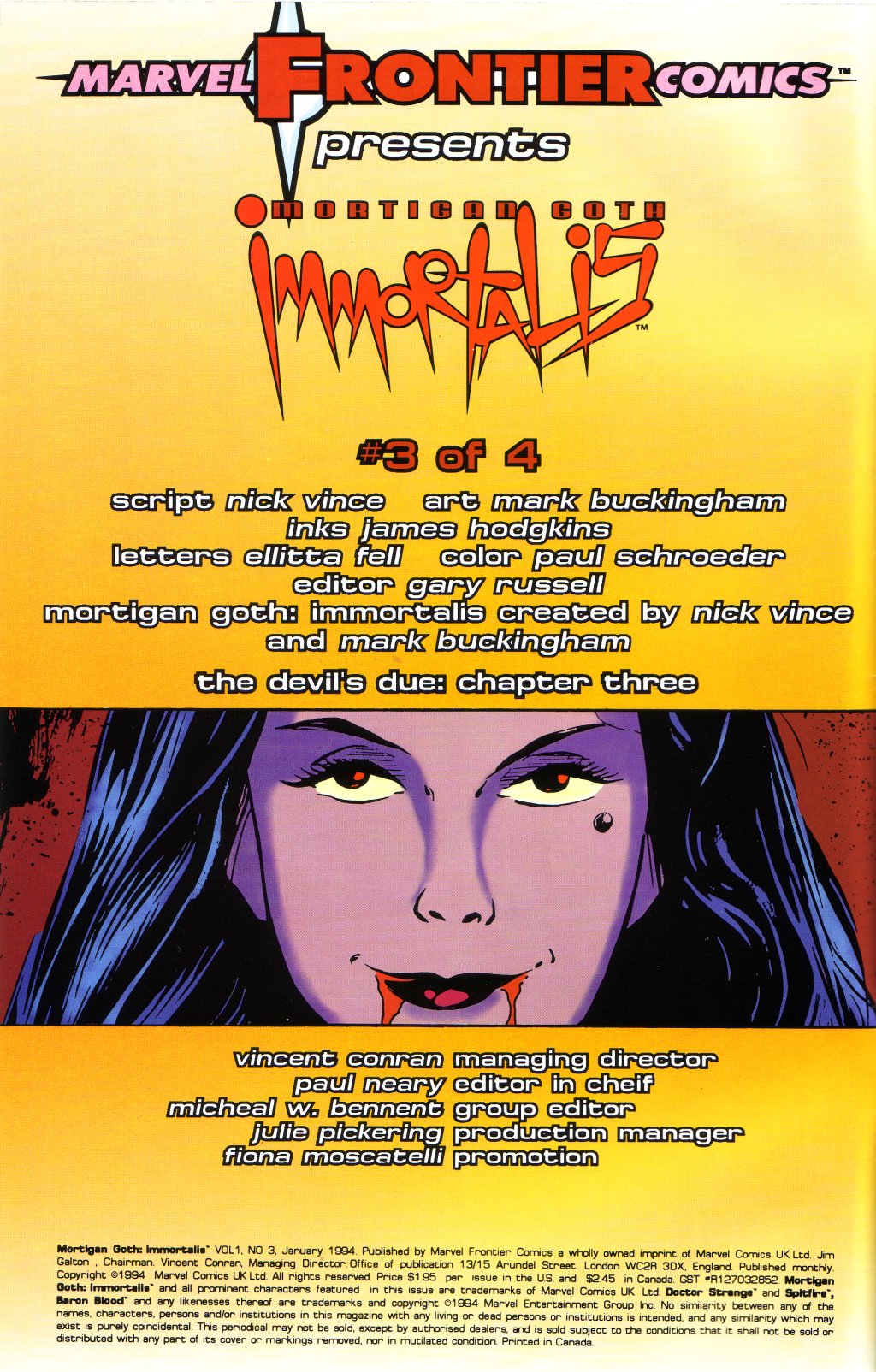Read online Mortigan Goth: Immortalis comic -  Issue #3 - 2