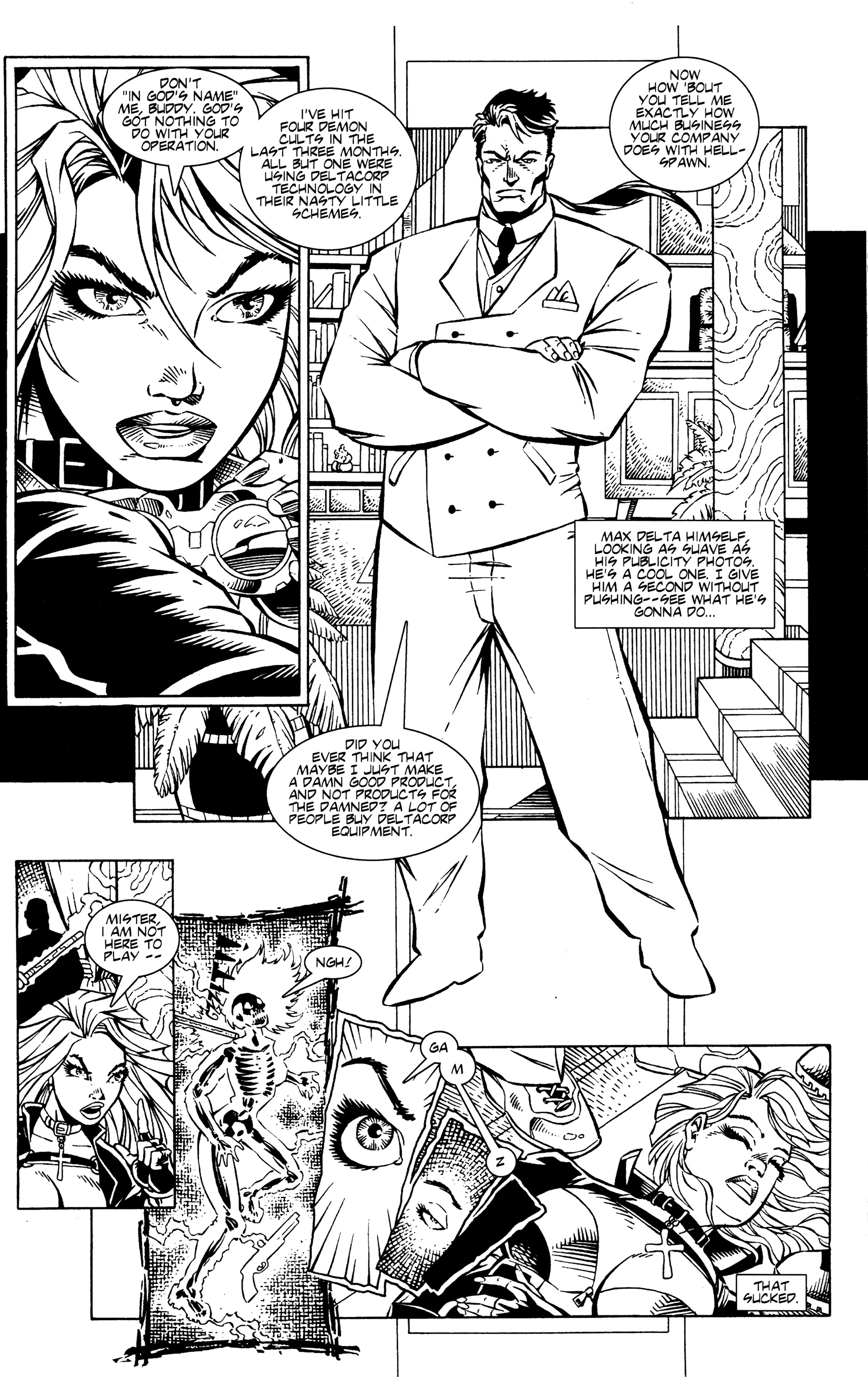 Read online Warrior Nun: Black & White comic -  Issue #9 - 5