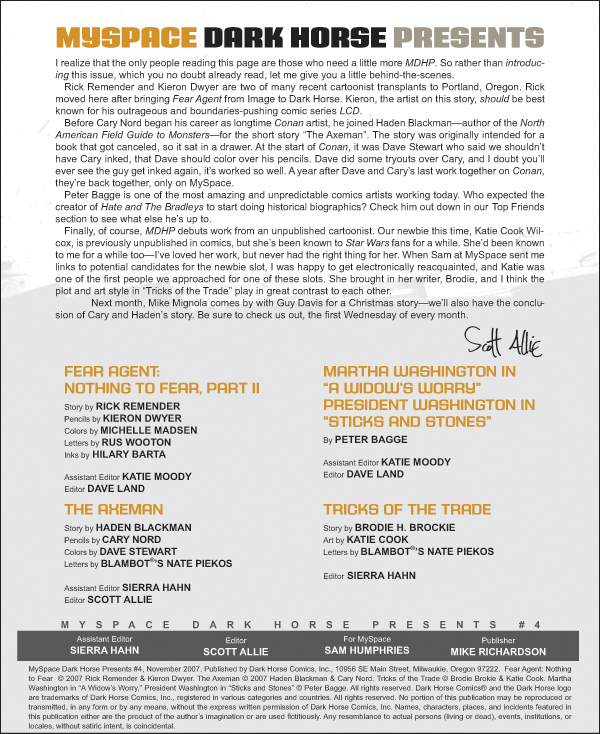 Read online MySpace Dark Horse Presents comic -  Issue #4 - 1