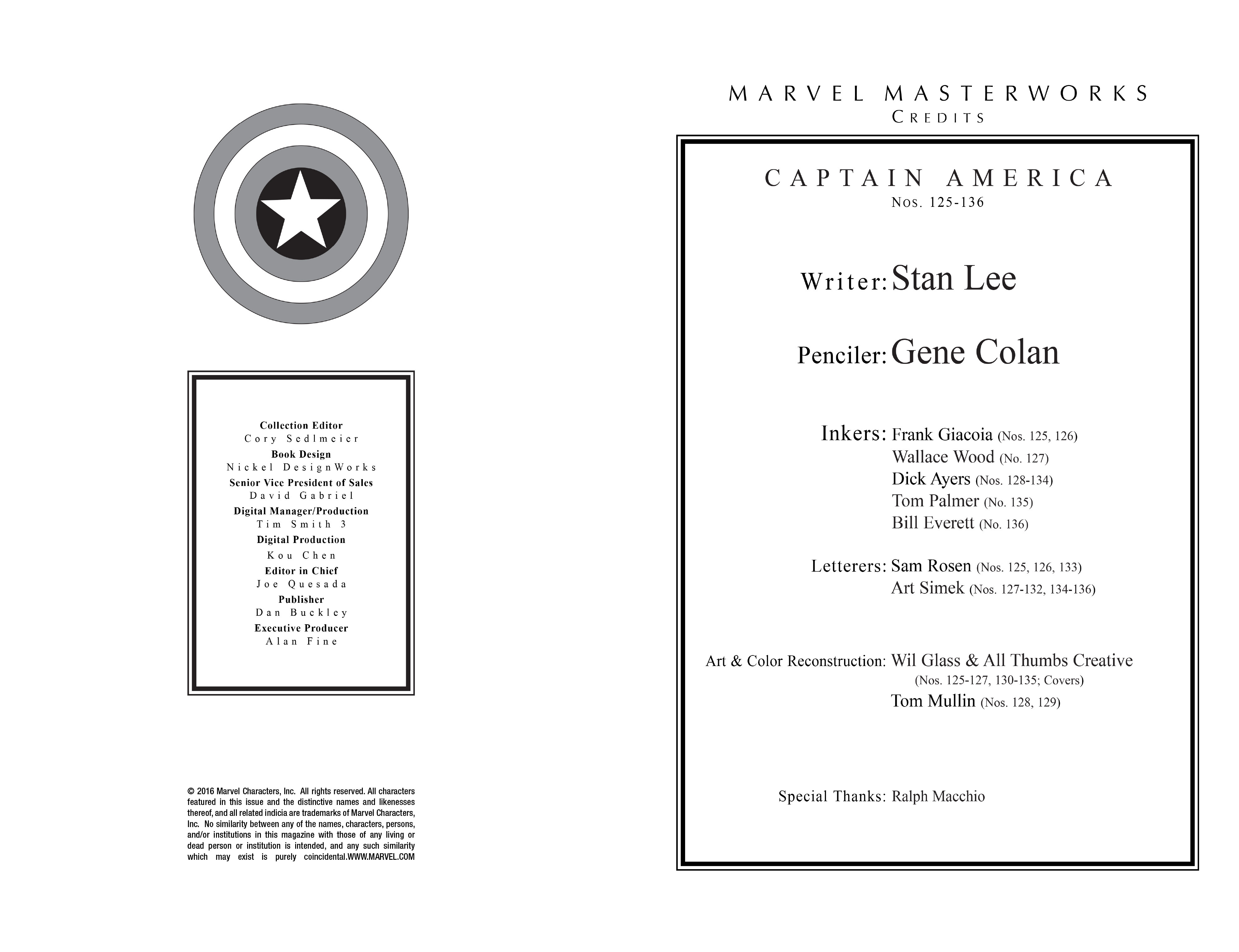 Read online Marvel Masterworks: Captain America comic -  Issue # TPB 5 (Part 1) - 3